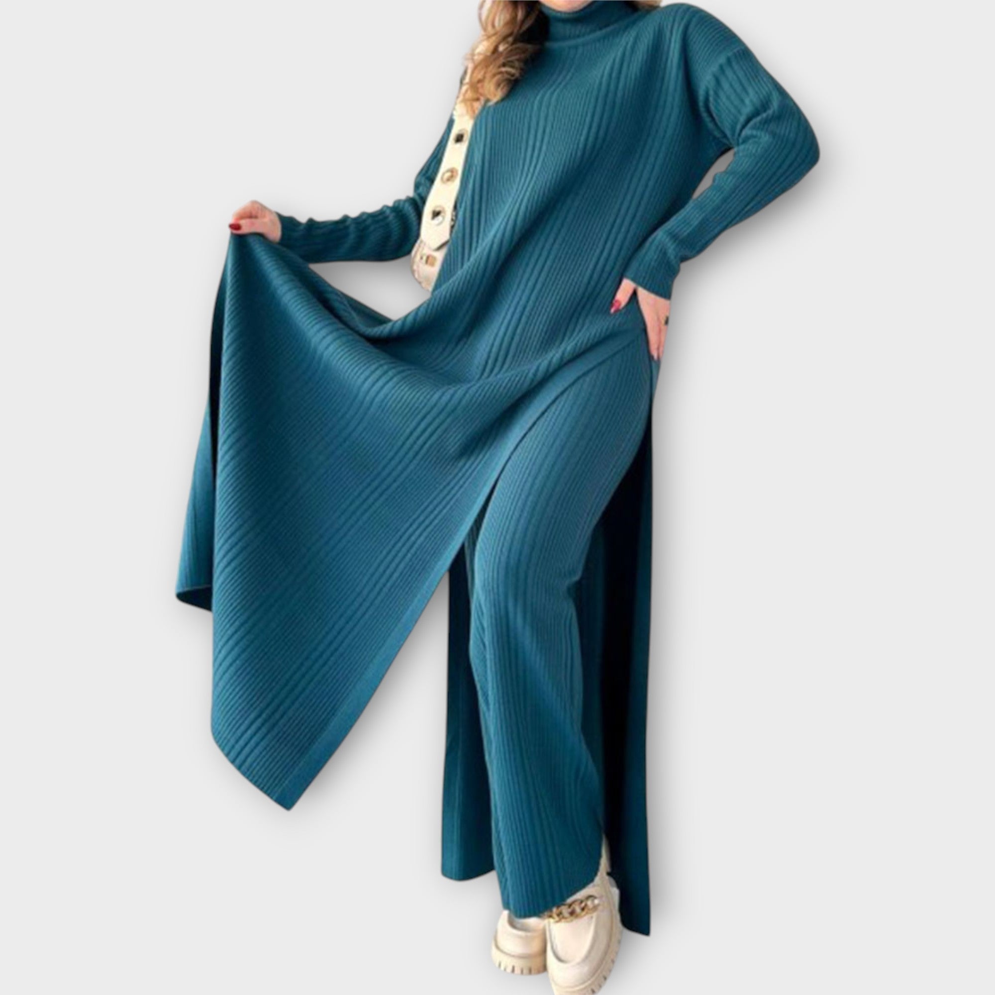 Maxi Knitted Dress with Relaxed Fit