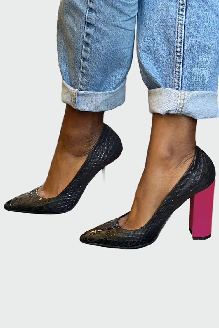 High Heels with Fluorescent Heel