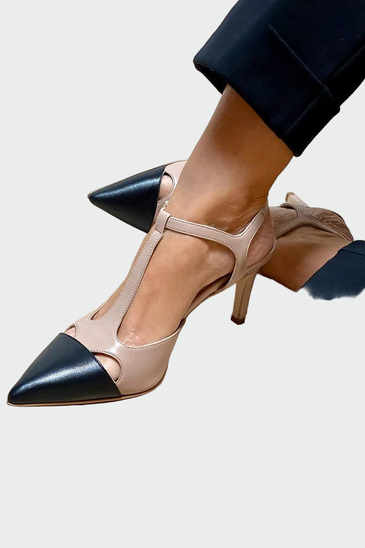 Two-tone Heels with Strap