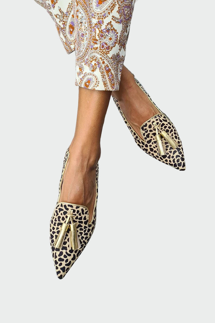 Pointed Toe Moccasins with Tassels