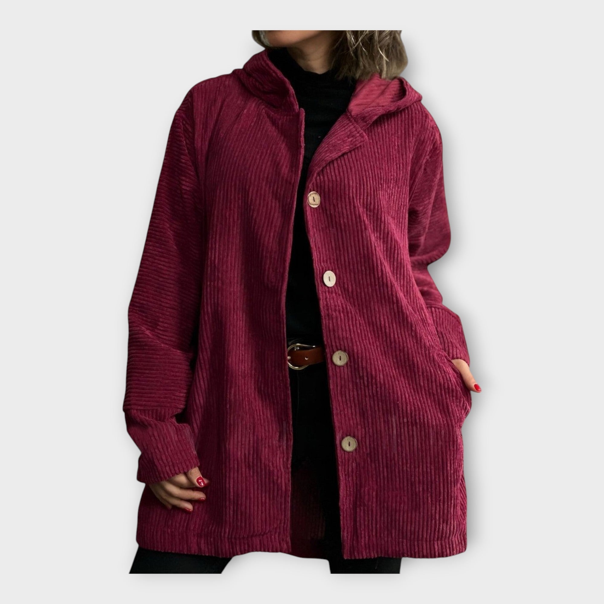 Long Everyday Coat with Hood