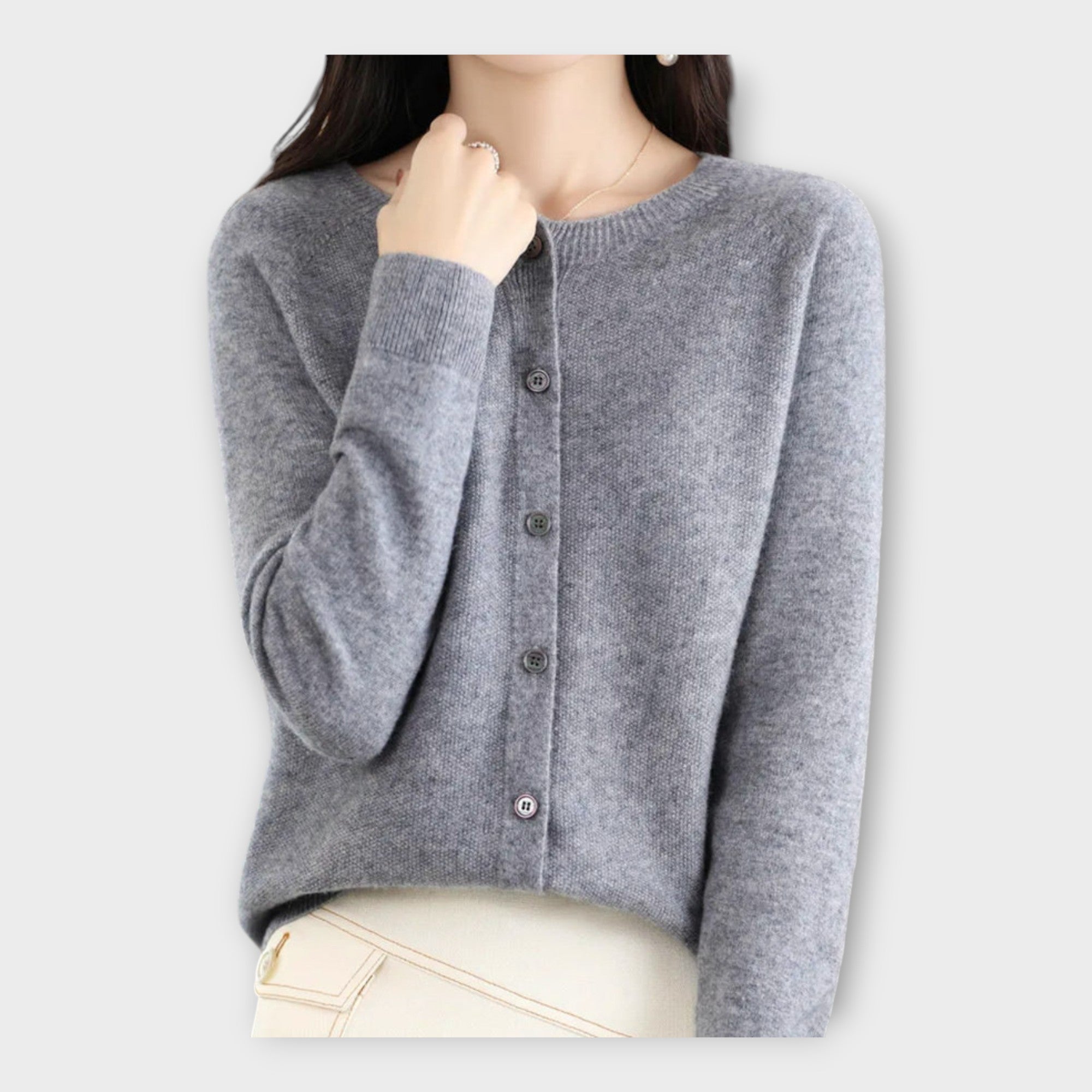 Elegant Buttoned Cardigan
