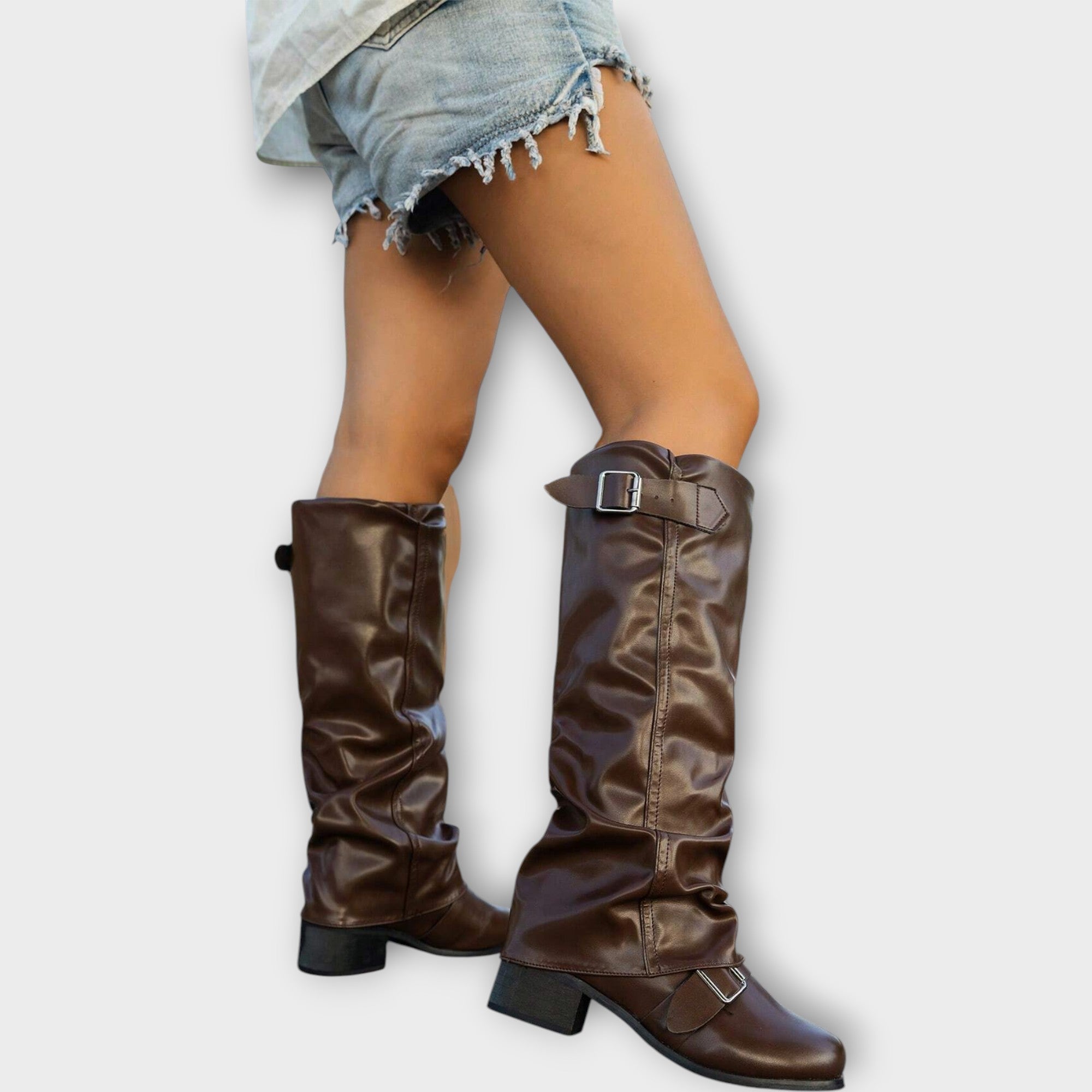Rowan Slouch Leather Ankle Boots