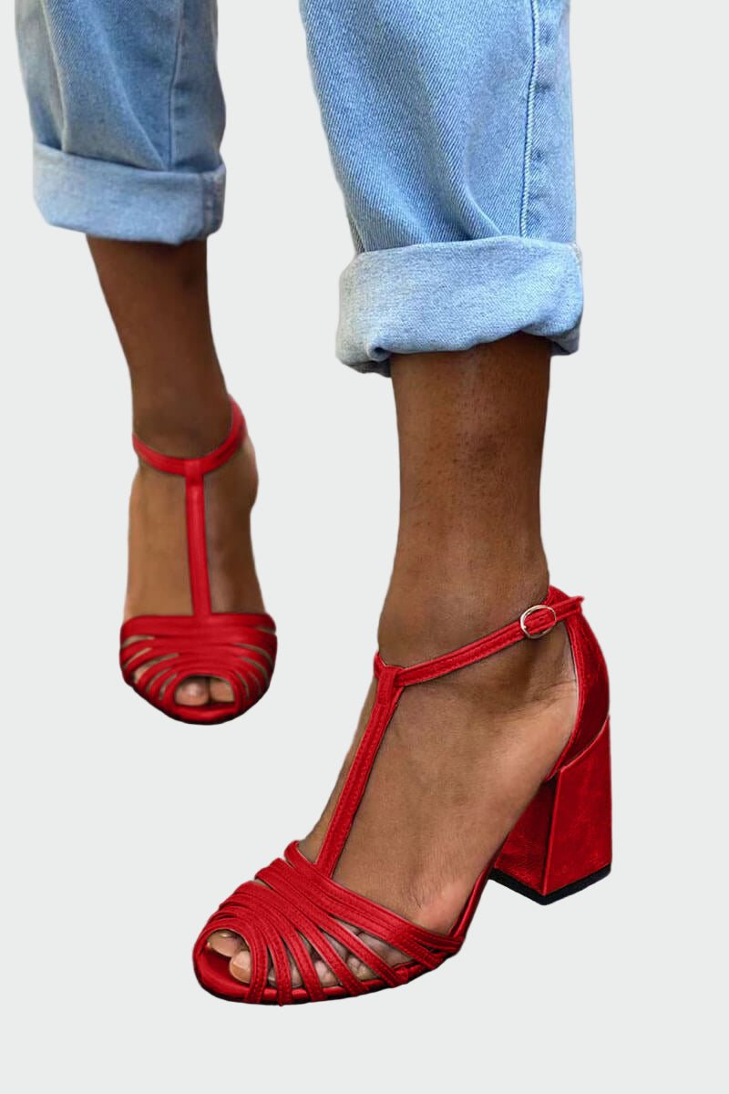 Elegant T-Strap Sandals