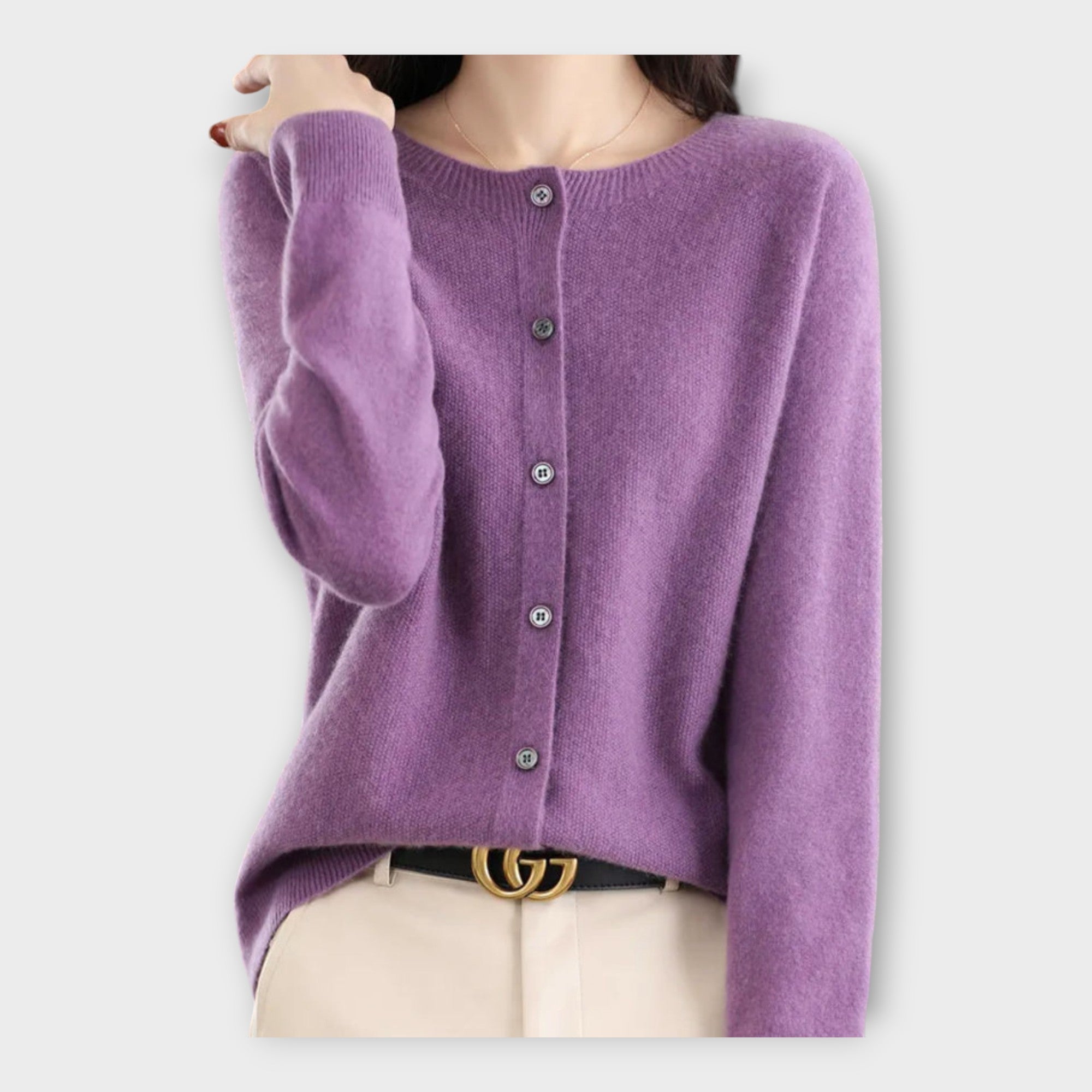 Elegant Buttoned Cardigan