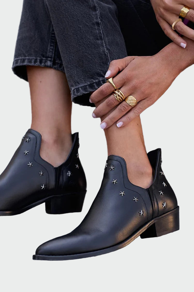 Ankle Boot with Star Details