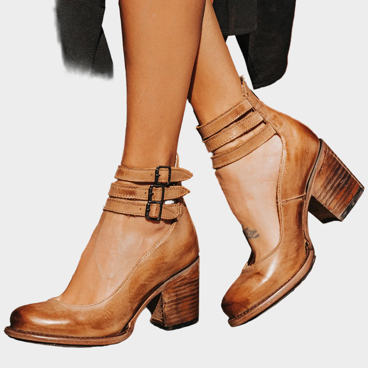 Strappy Heels with Chunky Heel