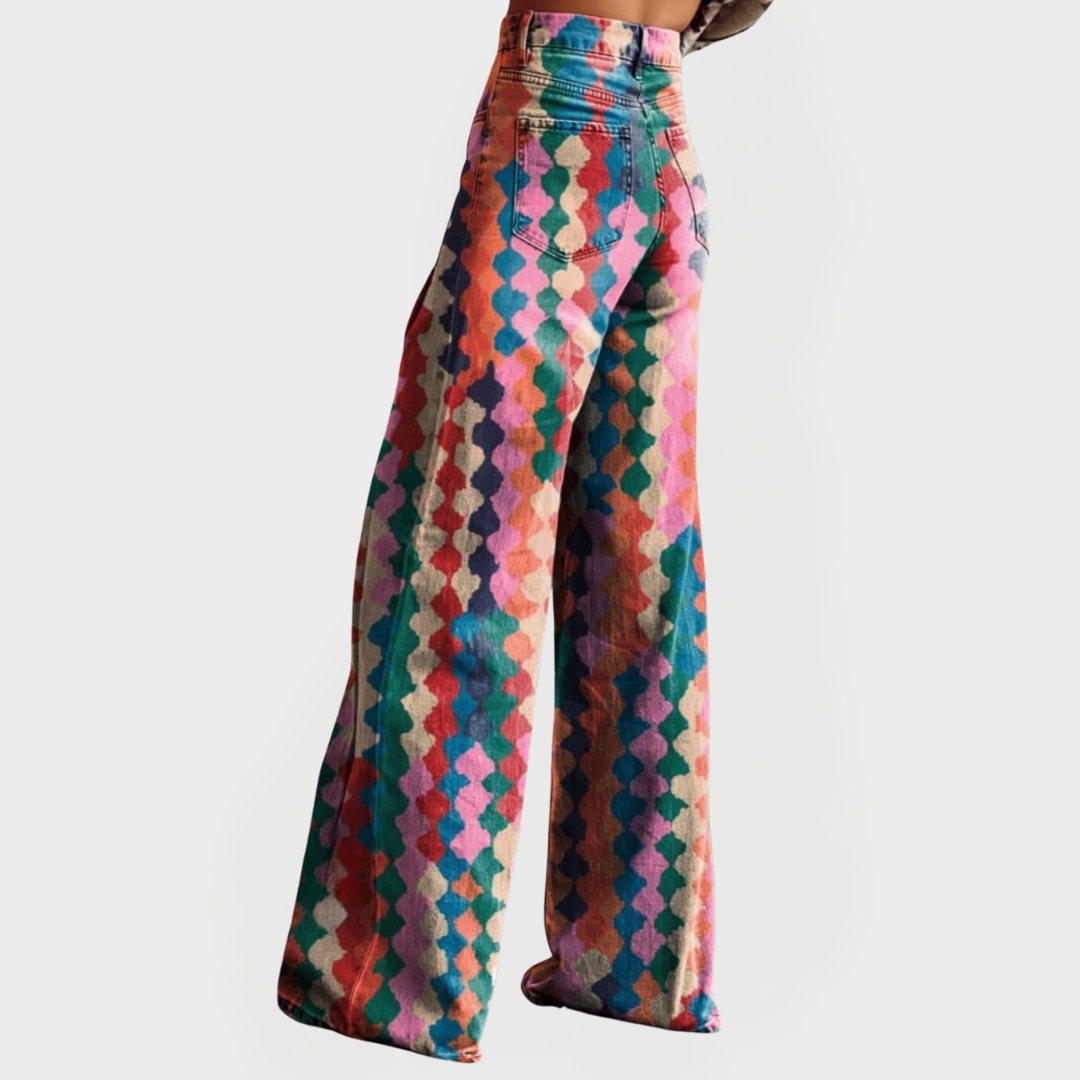 Colourful Jeans with Wide Legs for Modern Looks