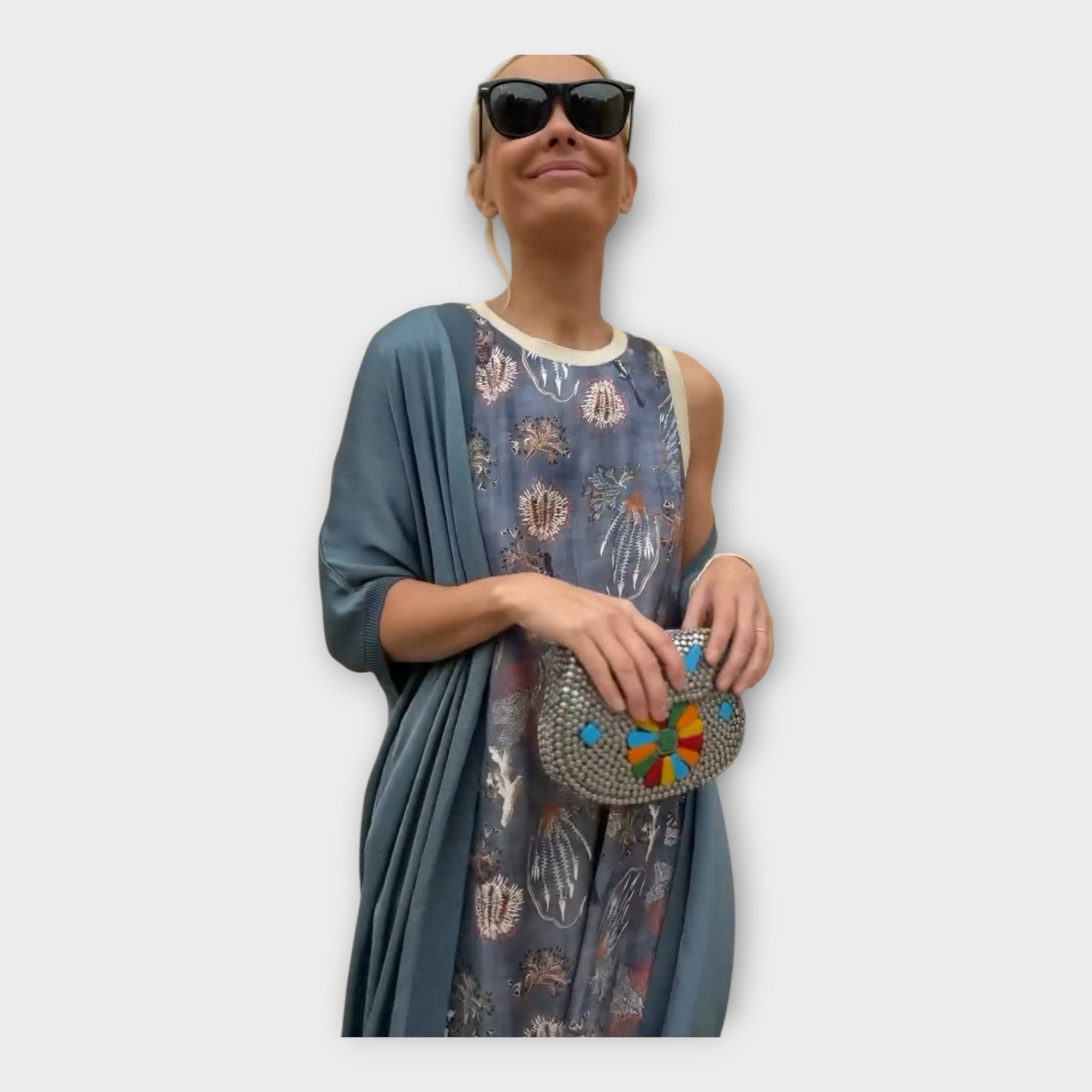 Maxi Dress with Subtle Patterns