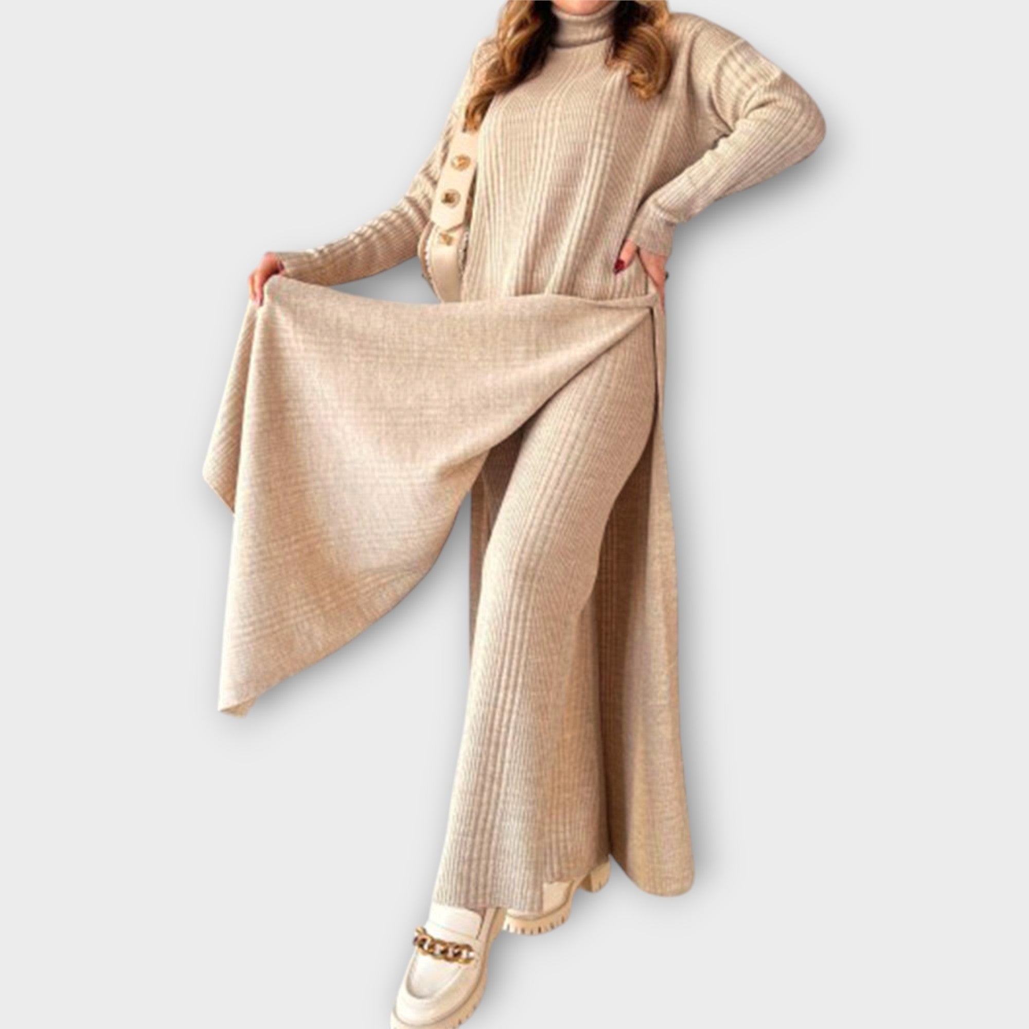 Maxi Knitted Dress with Relaxed Fit