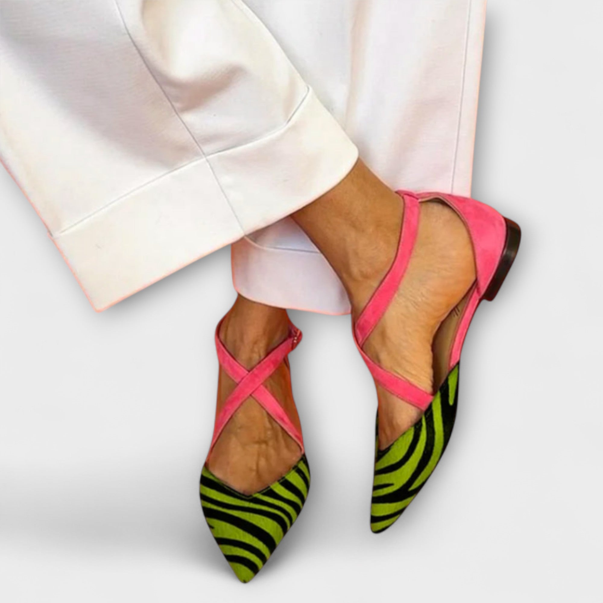 Ballet Flats with Zebra Pattern