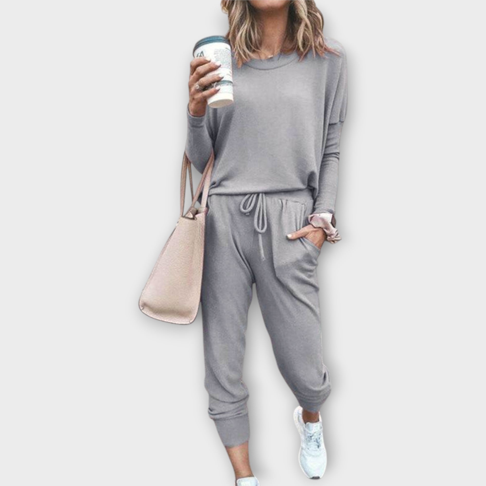 Lounge Set with Relaxed Fit and Minimal Aesthetic