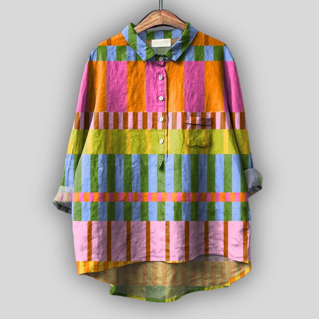 Linen Blouse “Summer Mosaic”