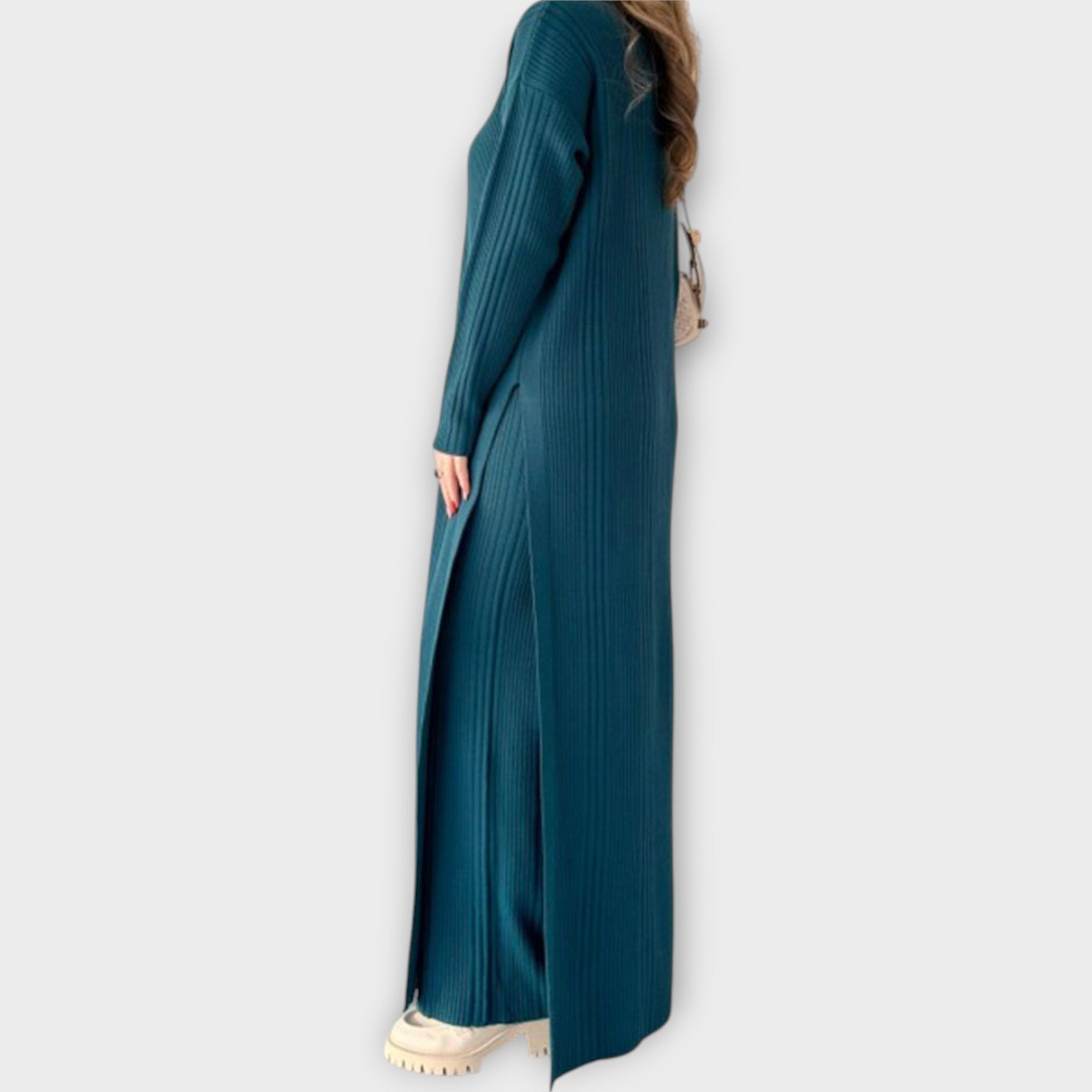 Maxi Knitted Dress with Relaxed Fit