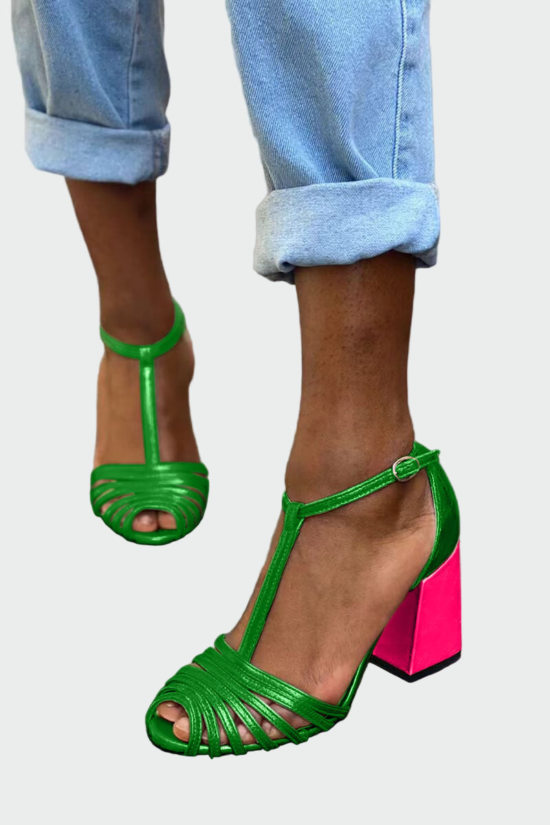 Elegant T-Strap Sandals