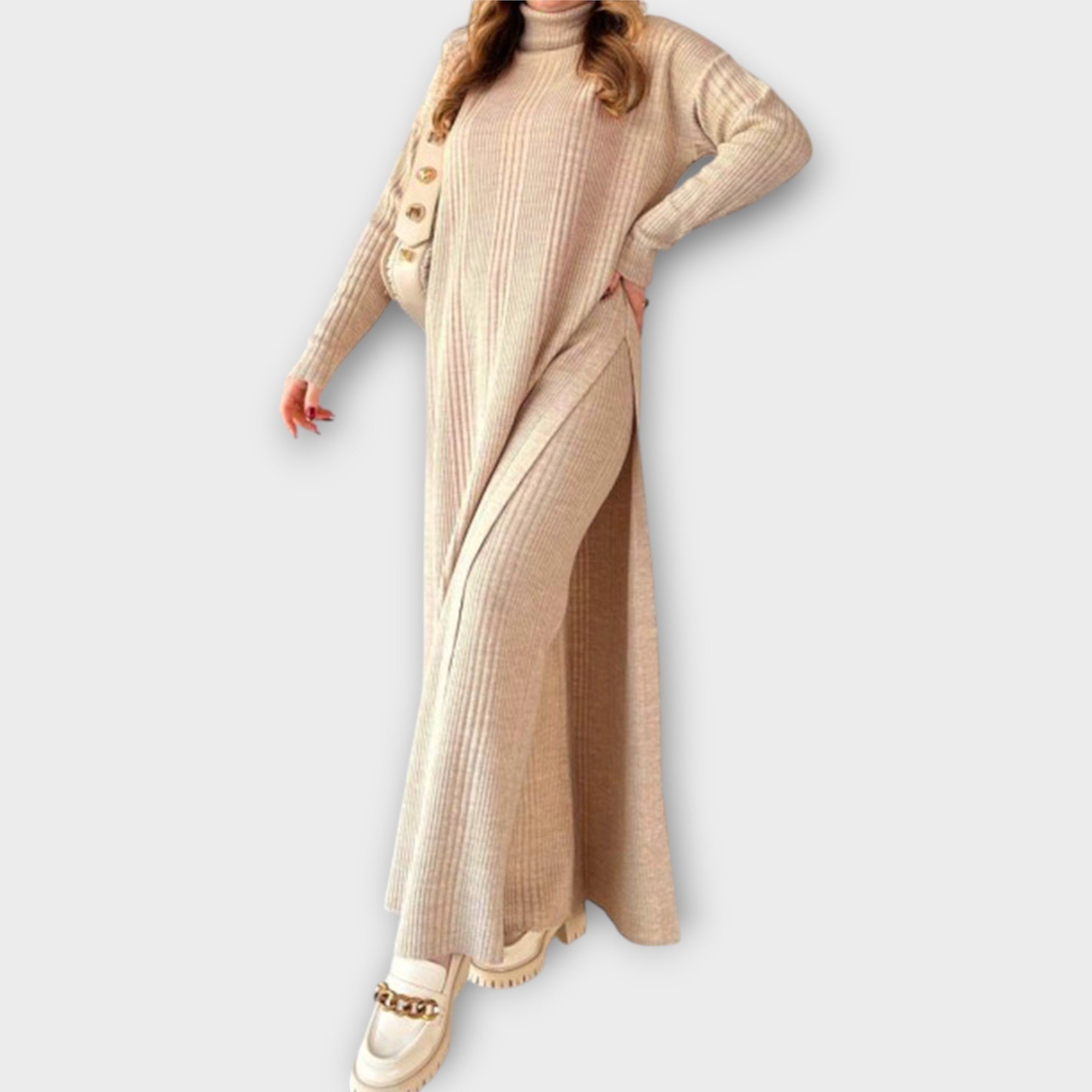 Maxi Knitted Dress with Relaxed Fit