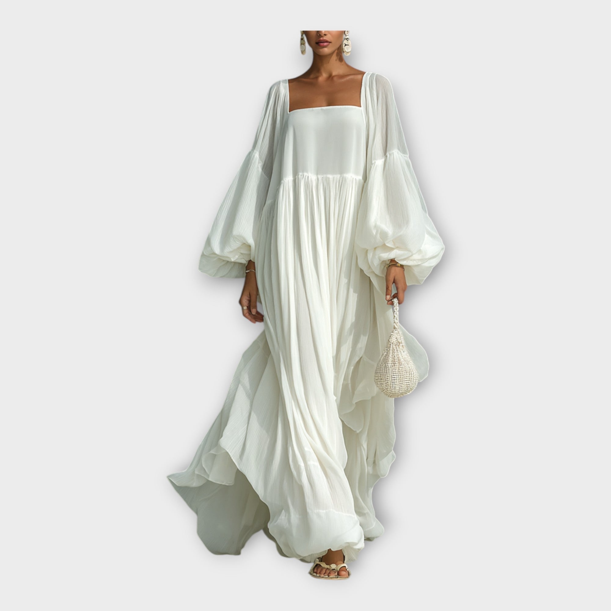 Airy dress with refined minimal aesthetic