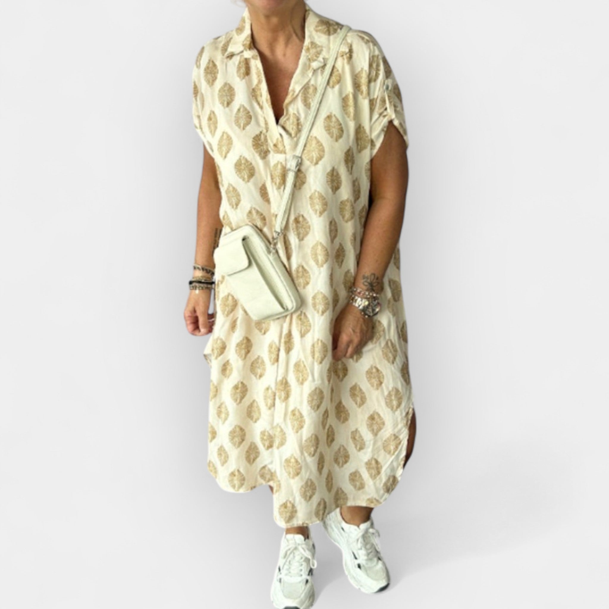 Airy Summer Dress with V-Neck