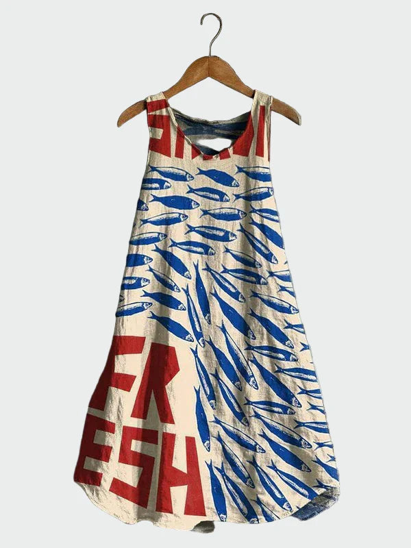 Sardine Print Dress