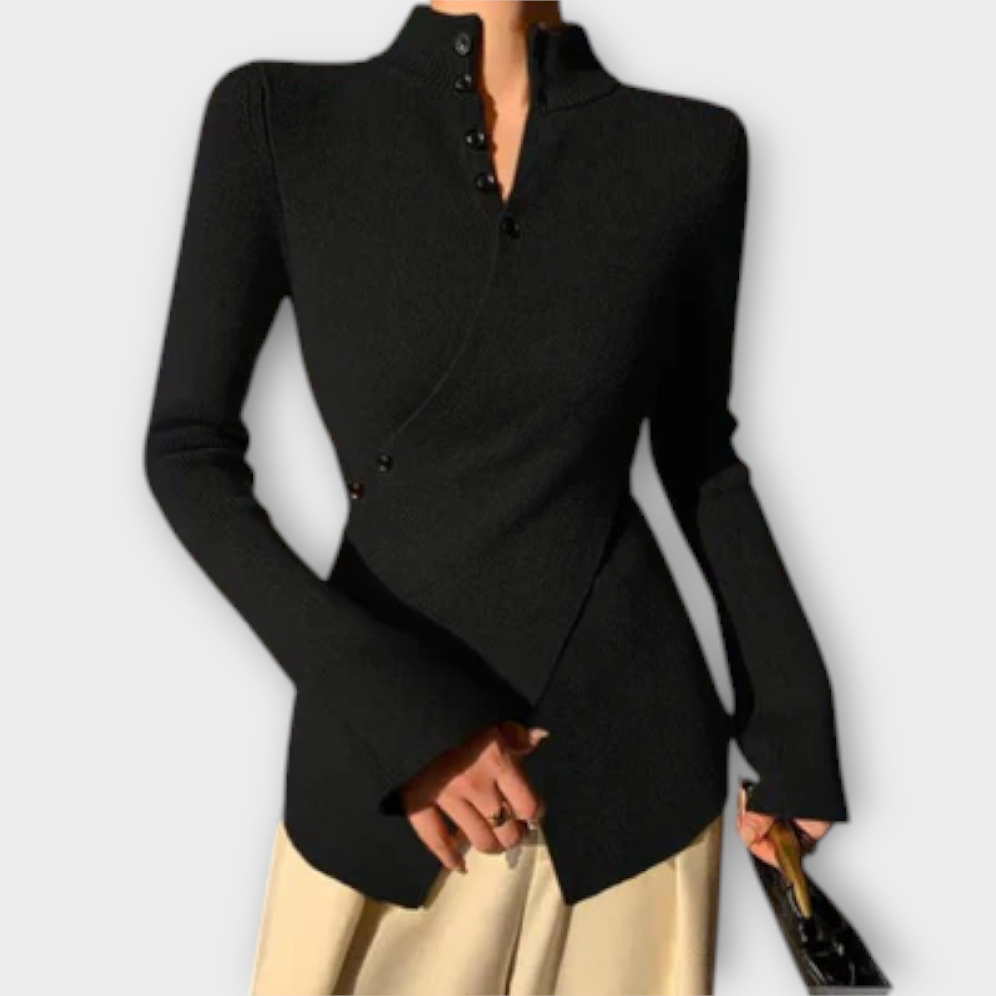 Michiko – Elegant Slim Fit Knitted Top