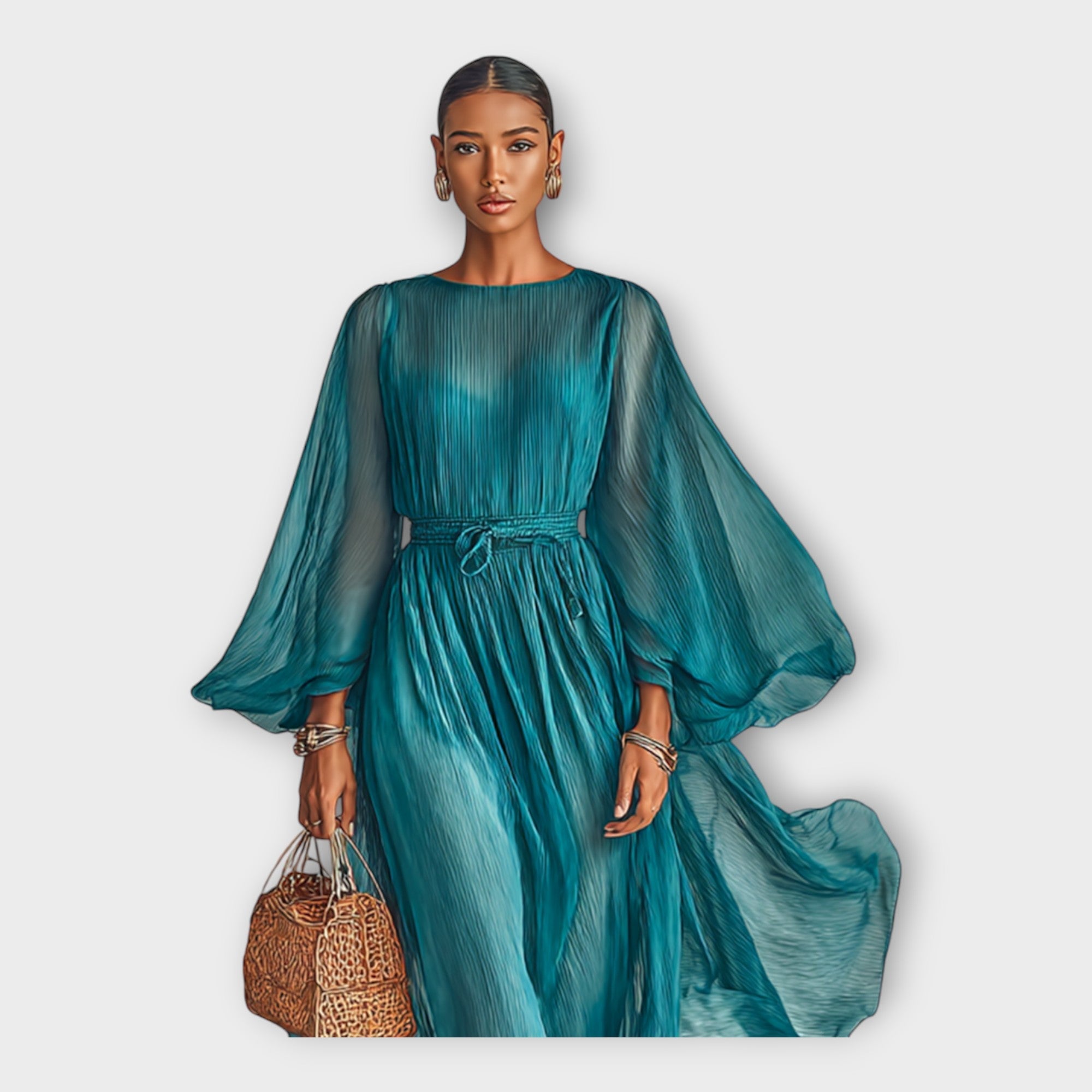 Airy dress with elegant and timeless aesthetics