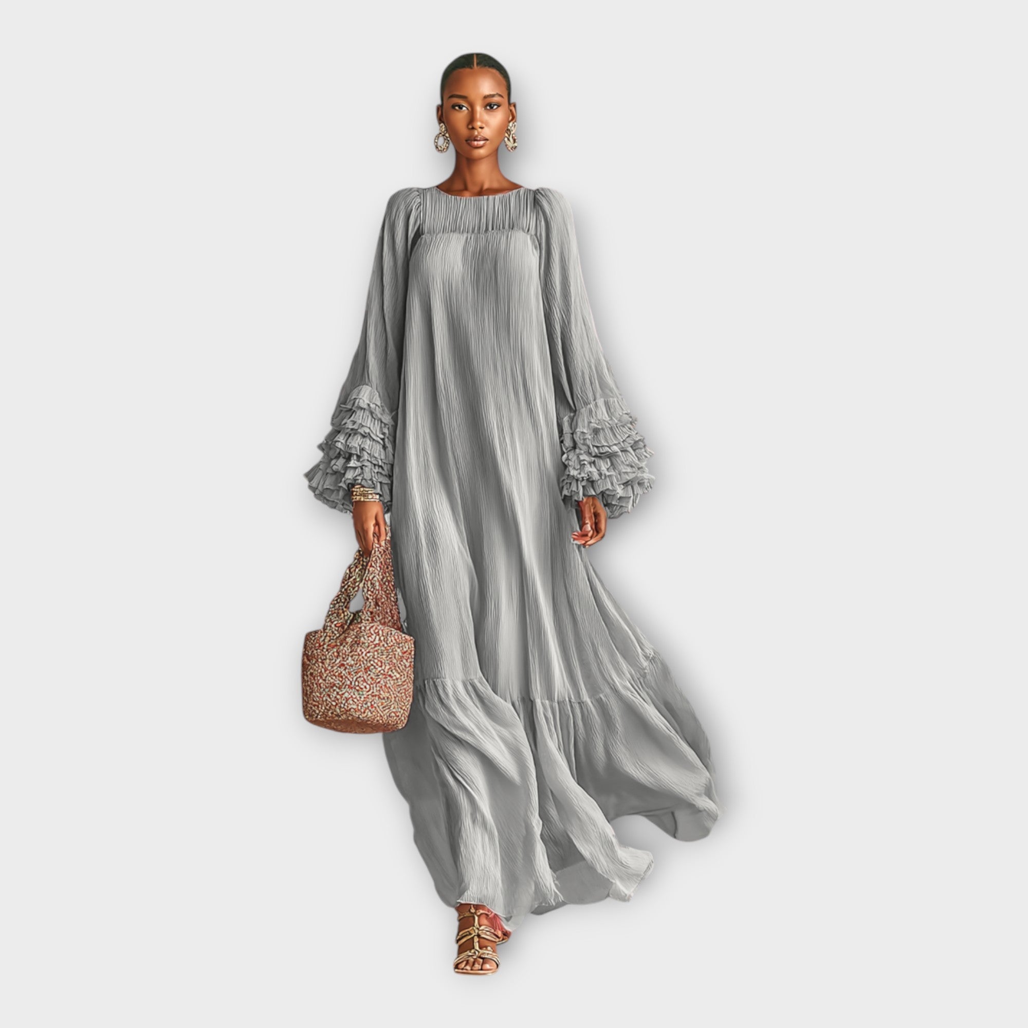 Airy Long Dress with Elegant Details