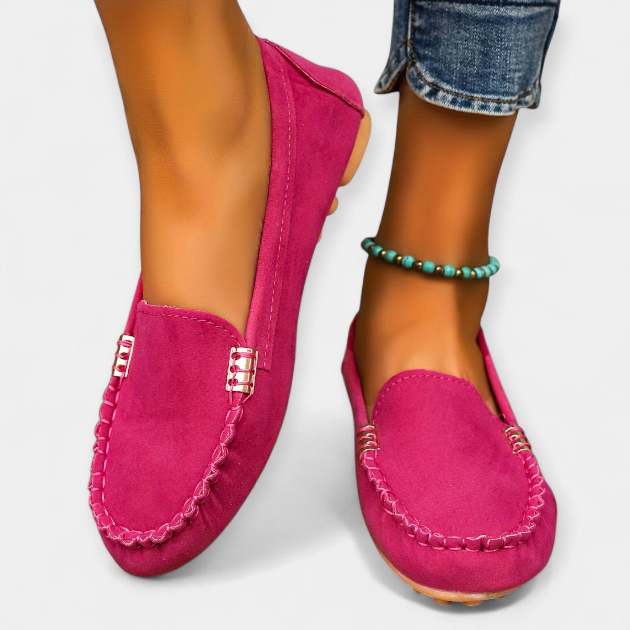 Loafers with Metallic Details