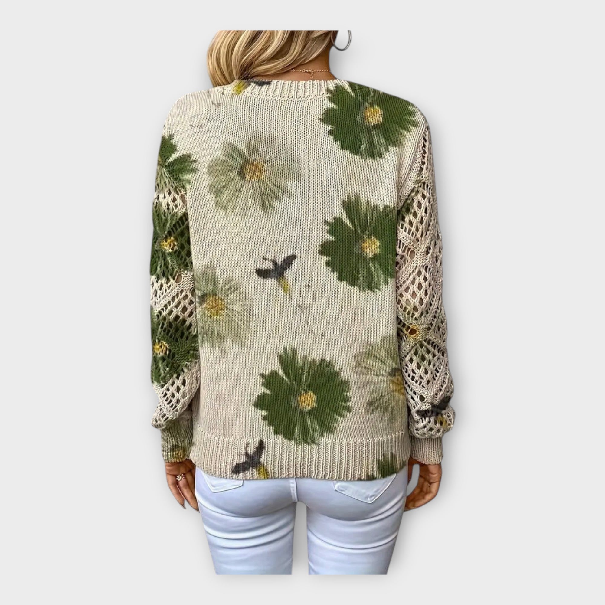 Knitted Top with Lace Details