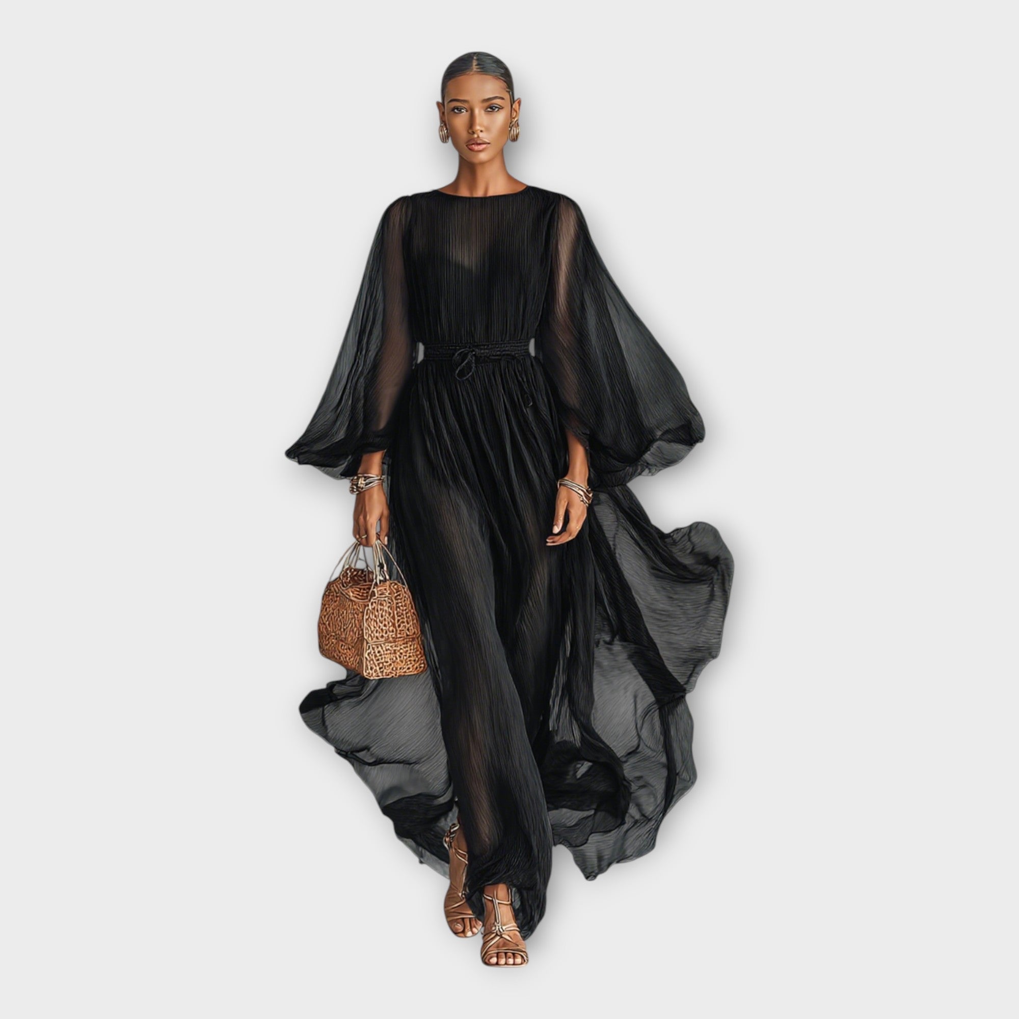 Airy dress with elegant and timeless aesthetics