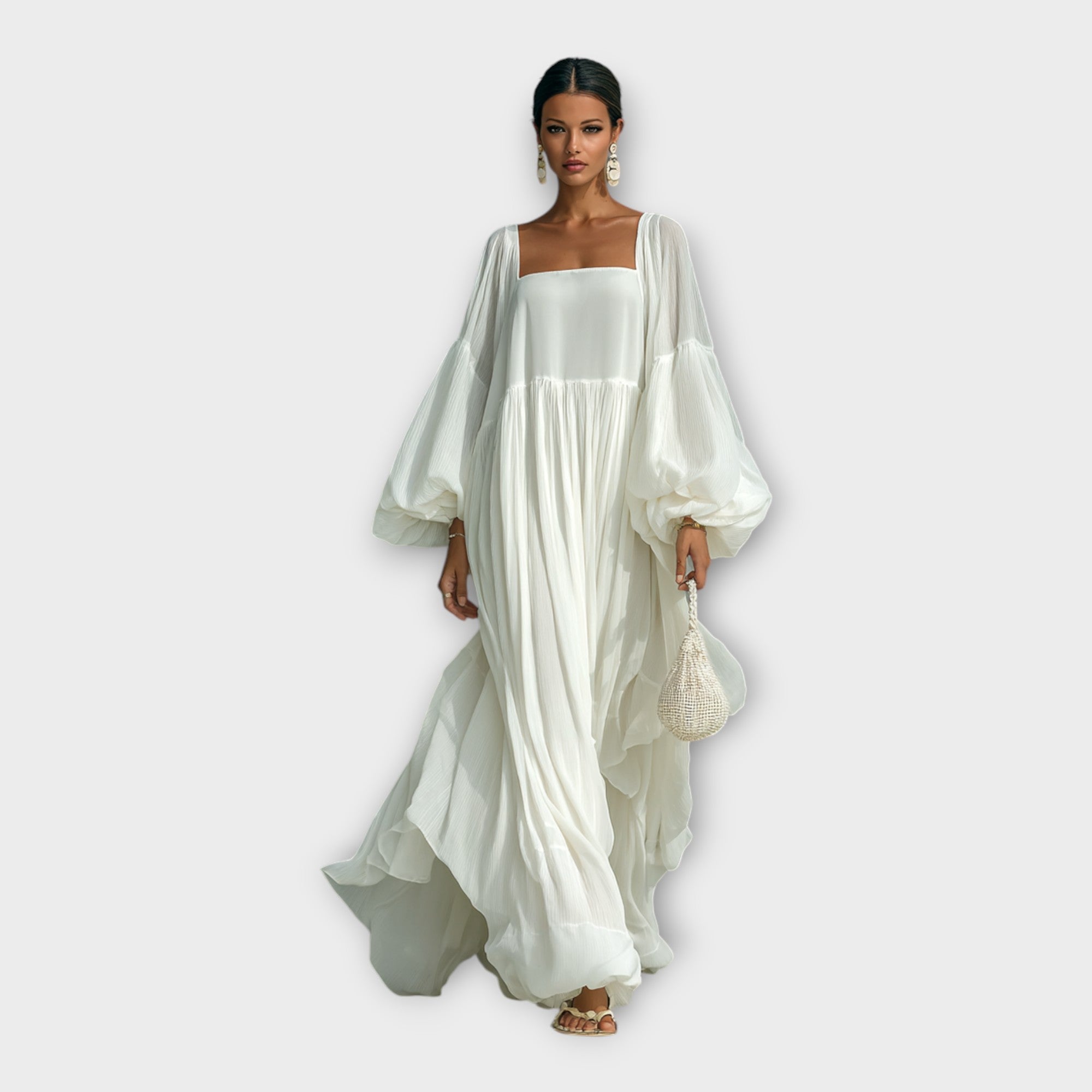 Airy dress with refined minimal aesthetic