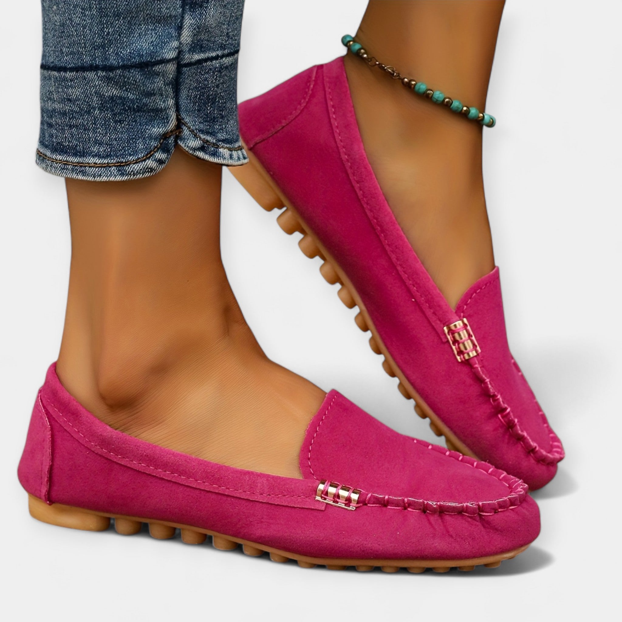 Loafers with Metallic Details