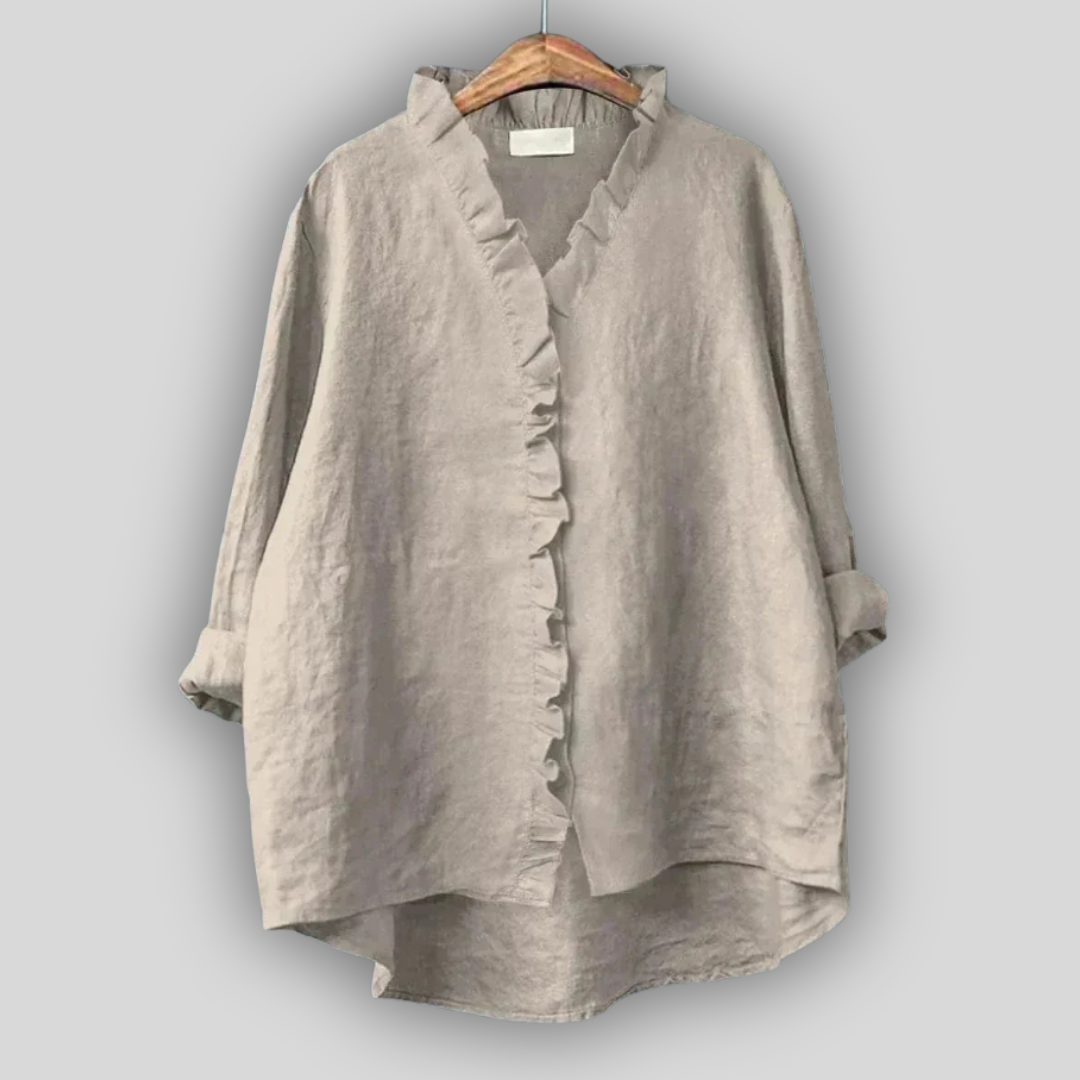 Linen Blouse Earthy Elegance