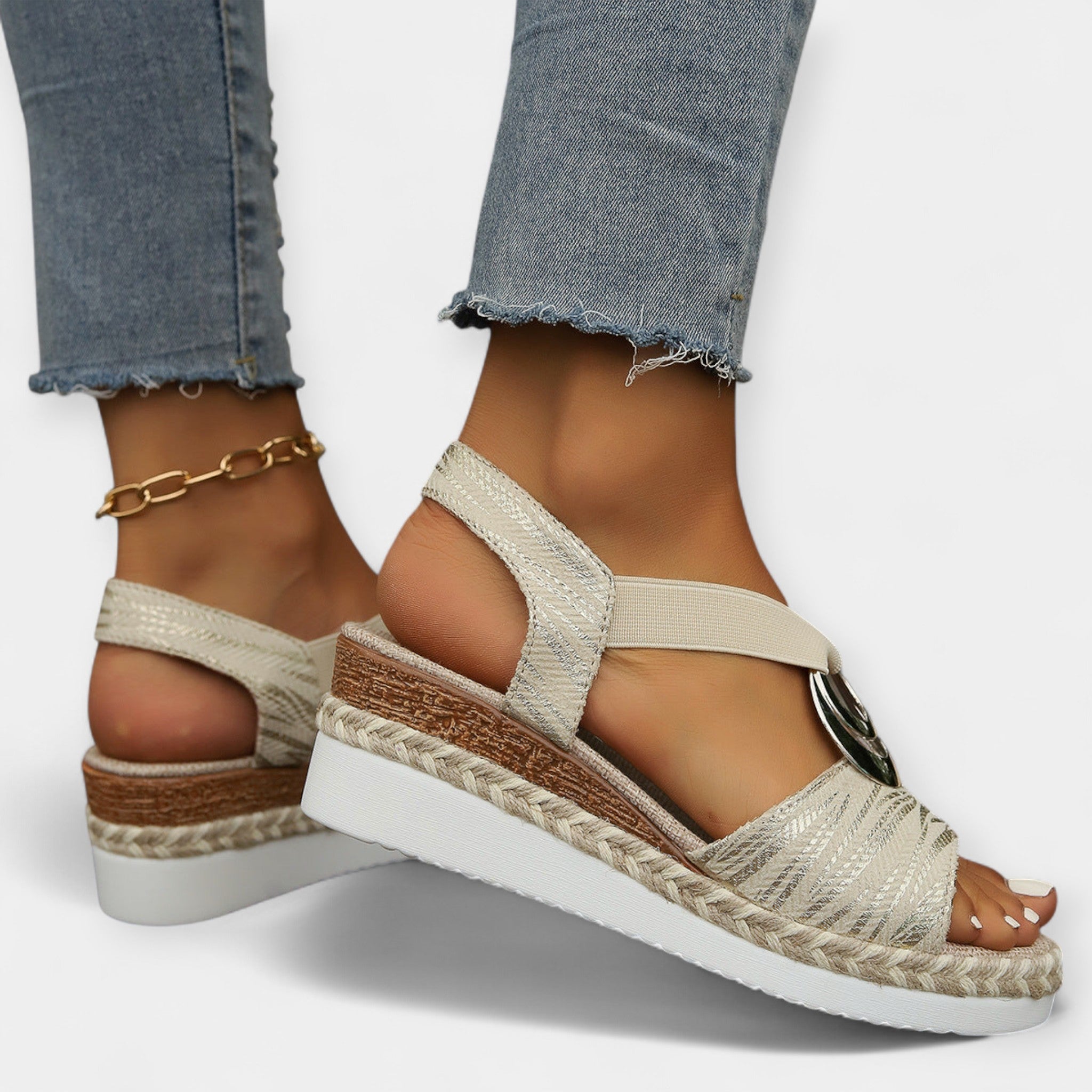 Roman Sandals with Weaving