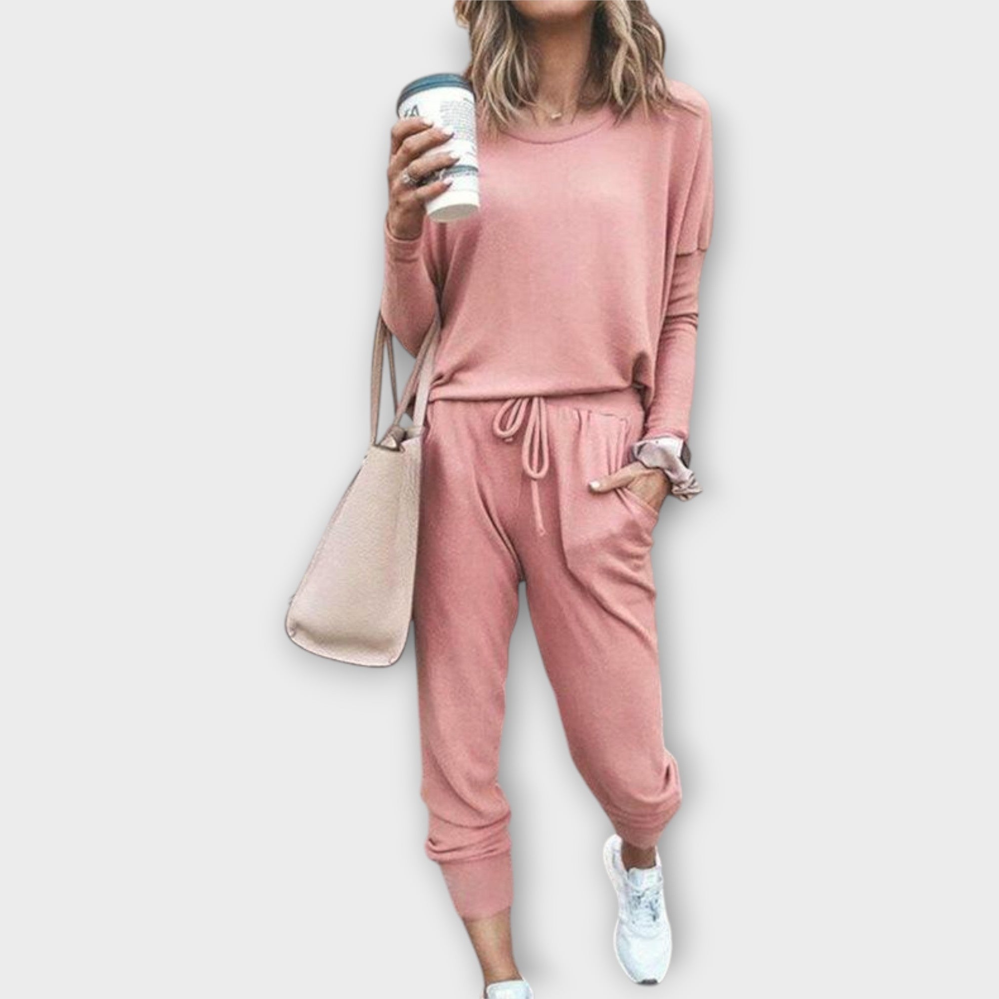 Lounge Set with Relaxed Fit and Minimal Aesthetic