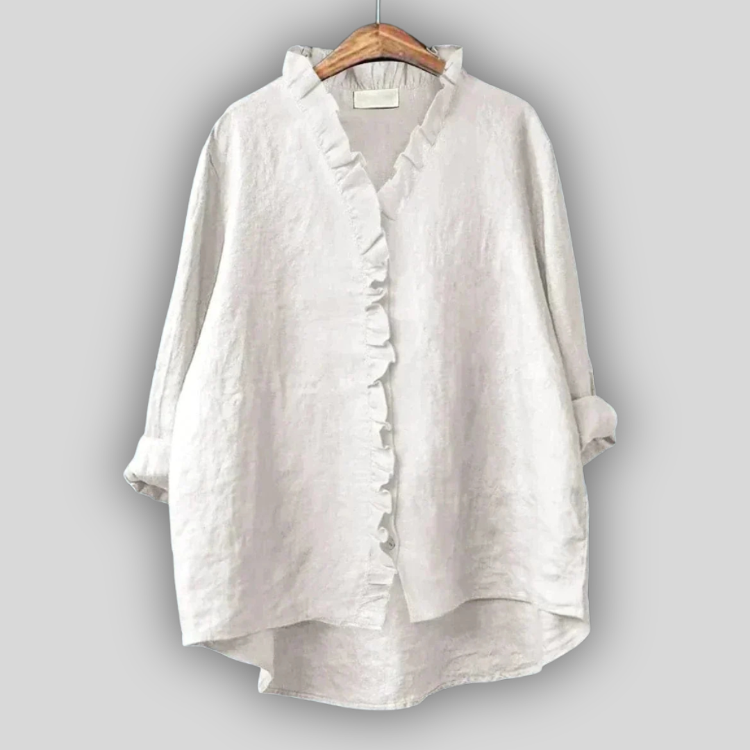 Linen Blouse Earthy Elegance