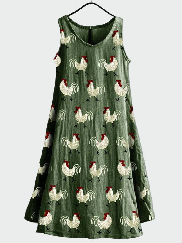 Cockatoo Pattern Dress