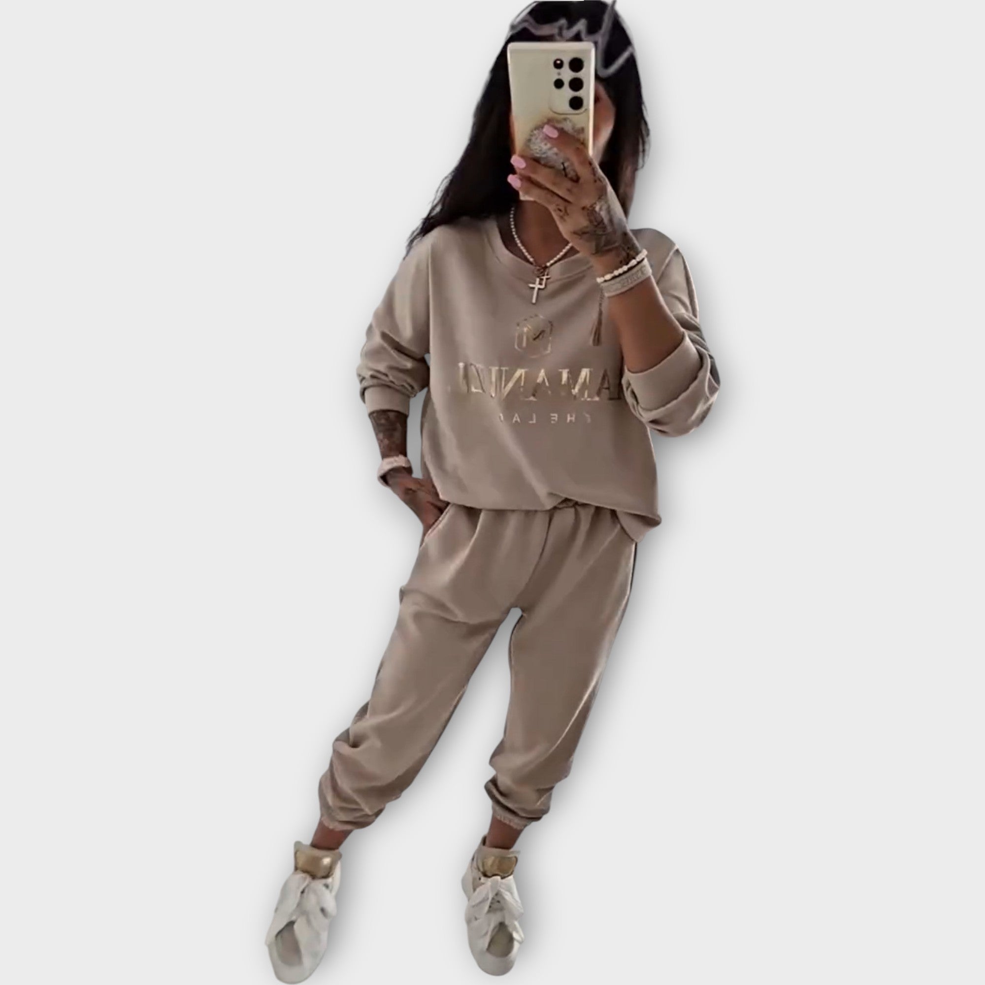 Tracksuit Set with Minimal Design and Comfort