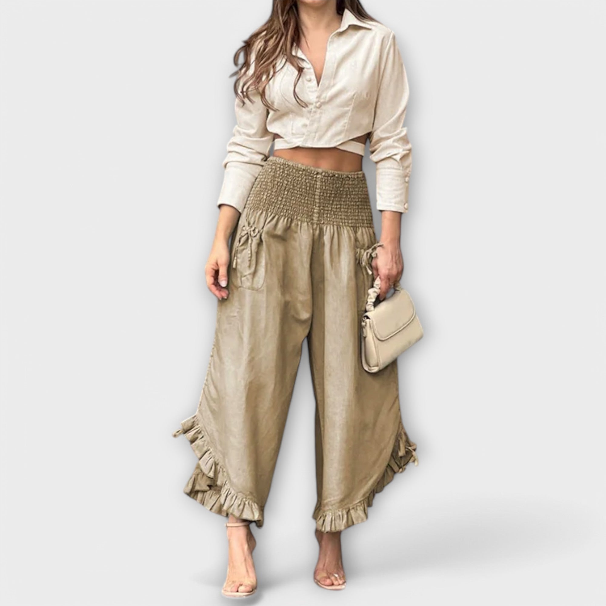 Comfortable Linen Trousers with Modern Pleats