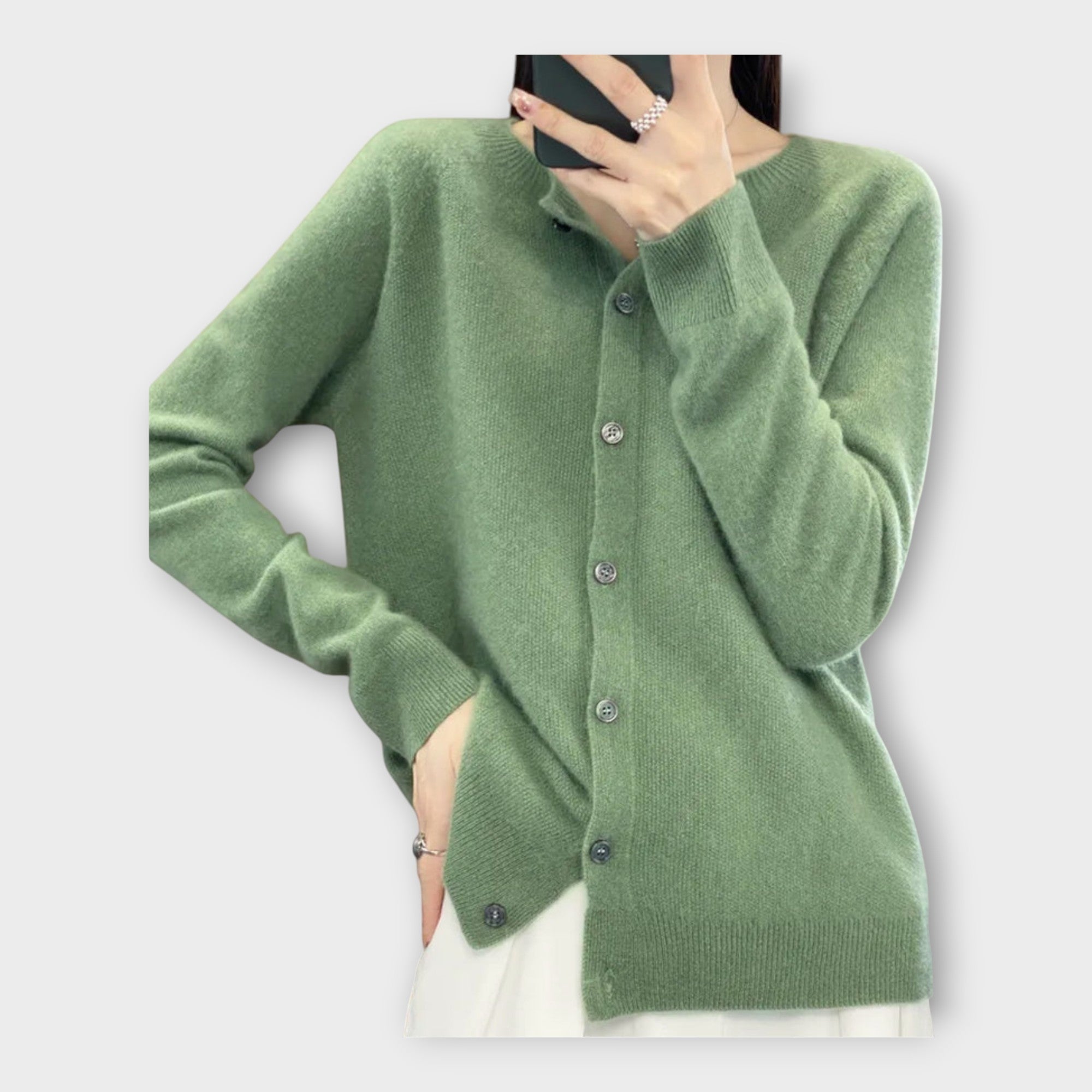 Elegant Buttoned Cardigan