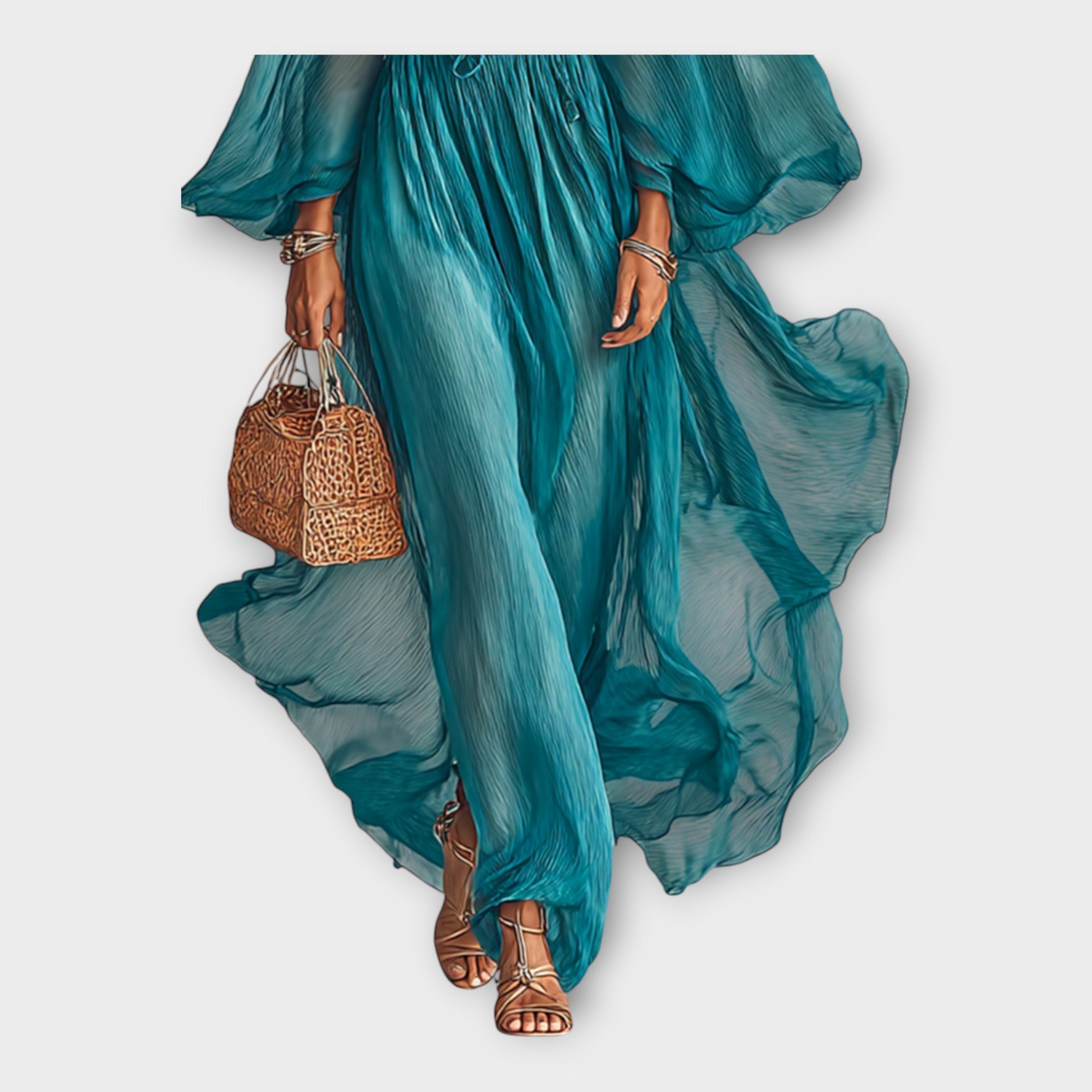 Airy dress with elegant and timeless aesthetics