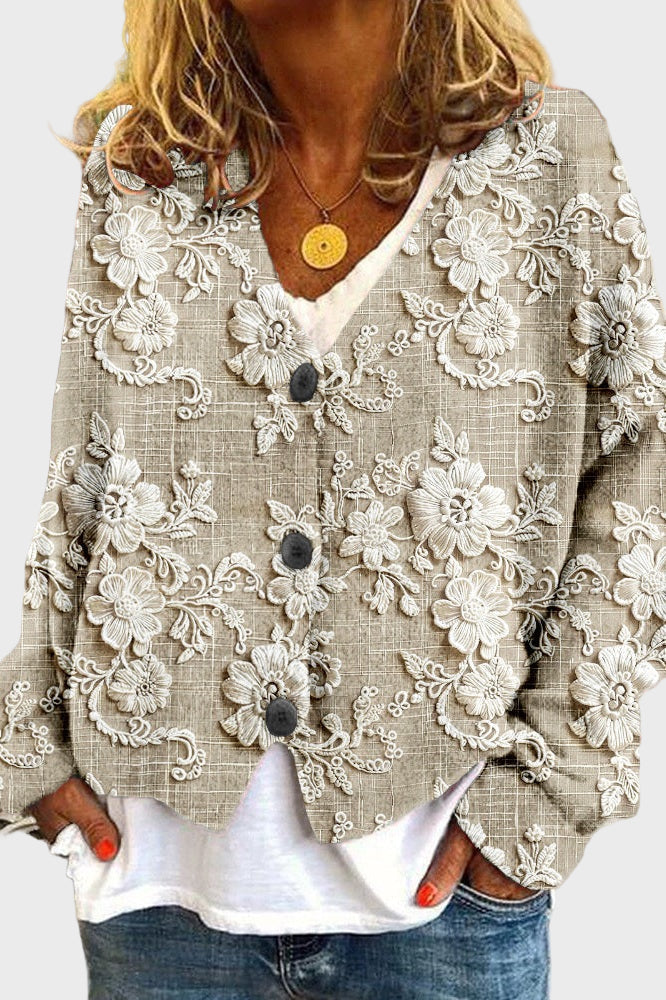 Cardigan with Petal Yarn