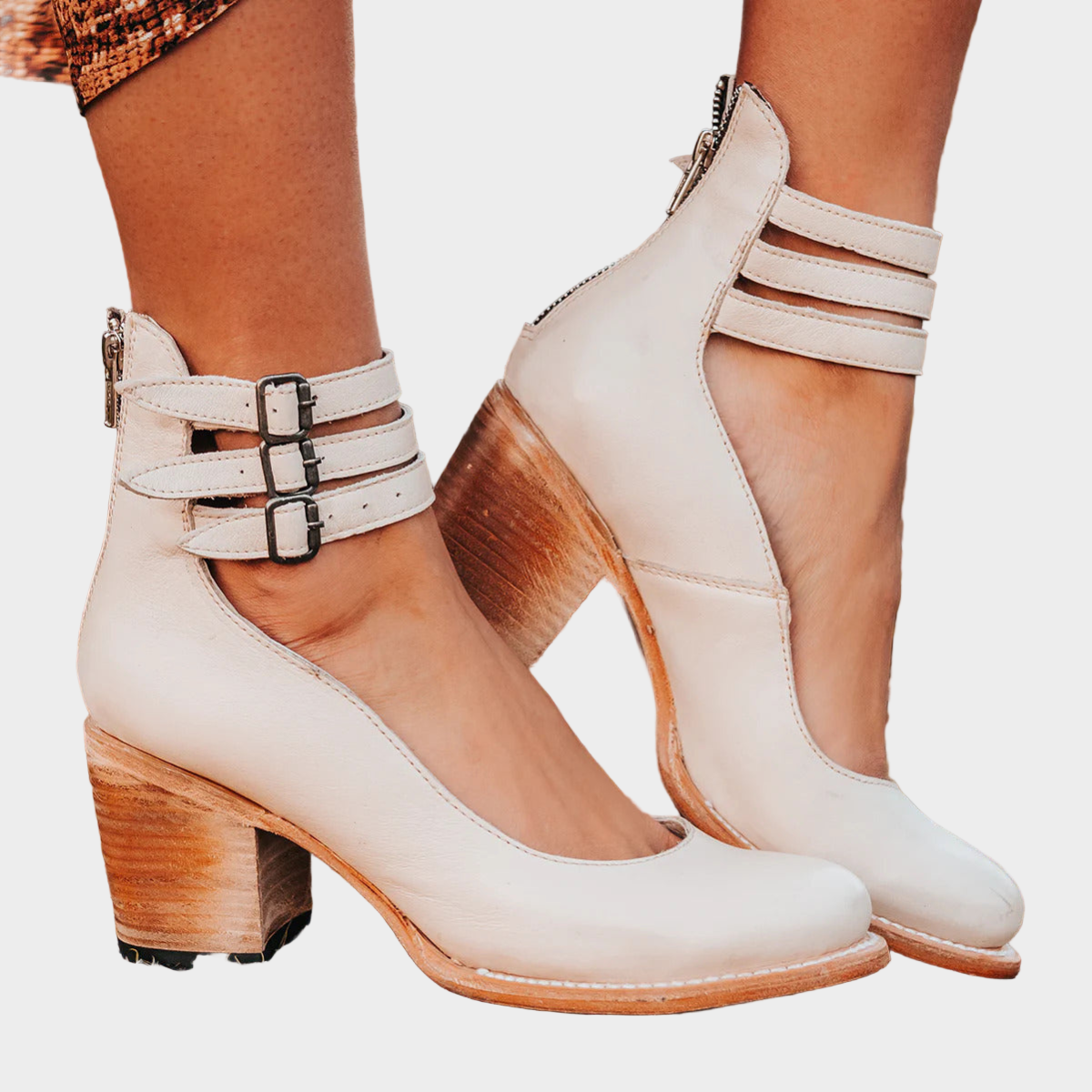 Strappy Heels with Chunky Heel