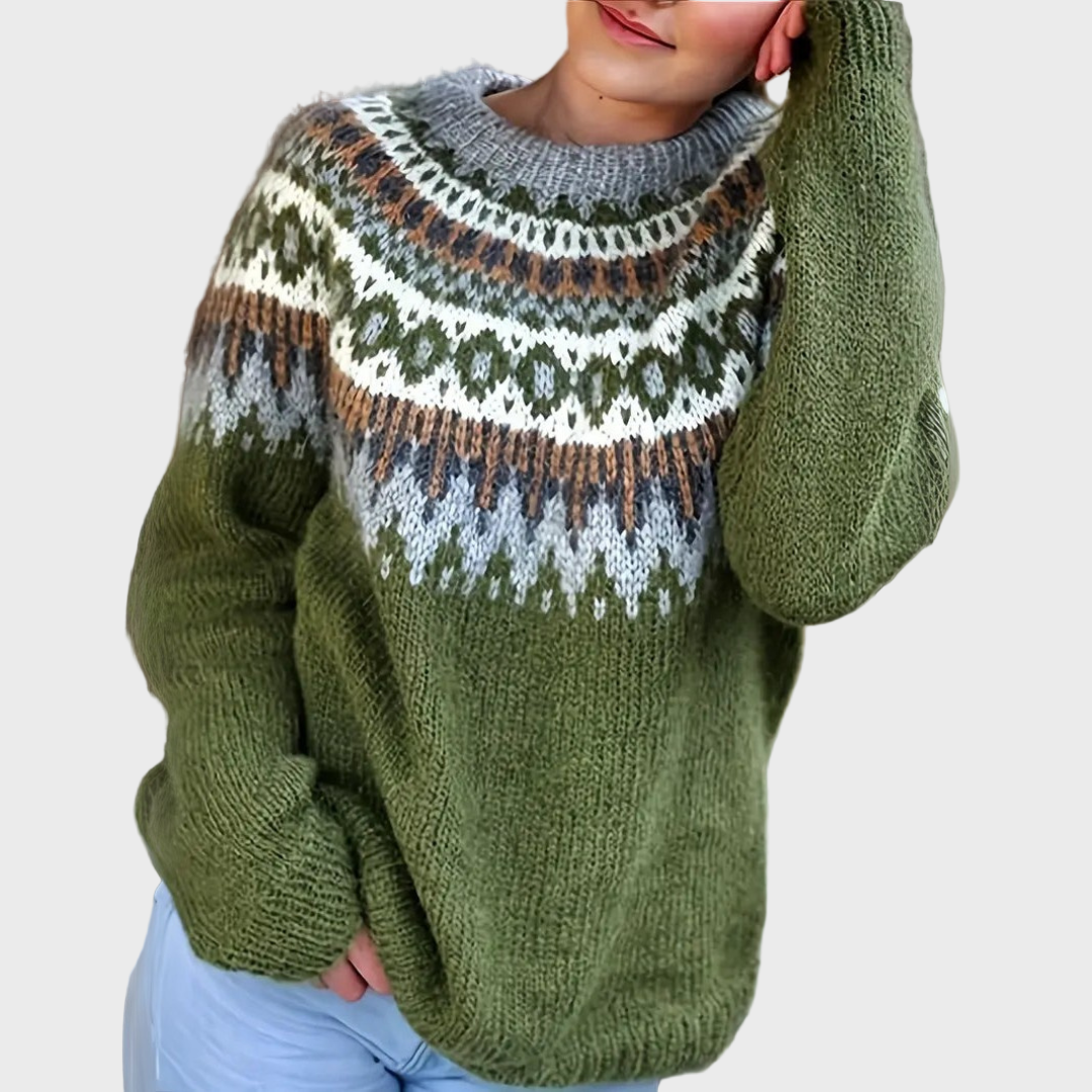 Soft Knitted Turtleneck with Design