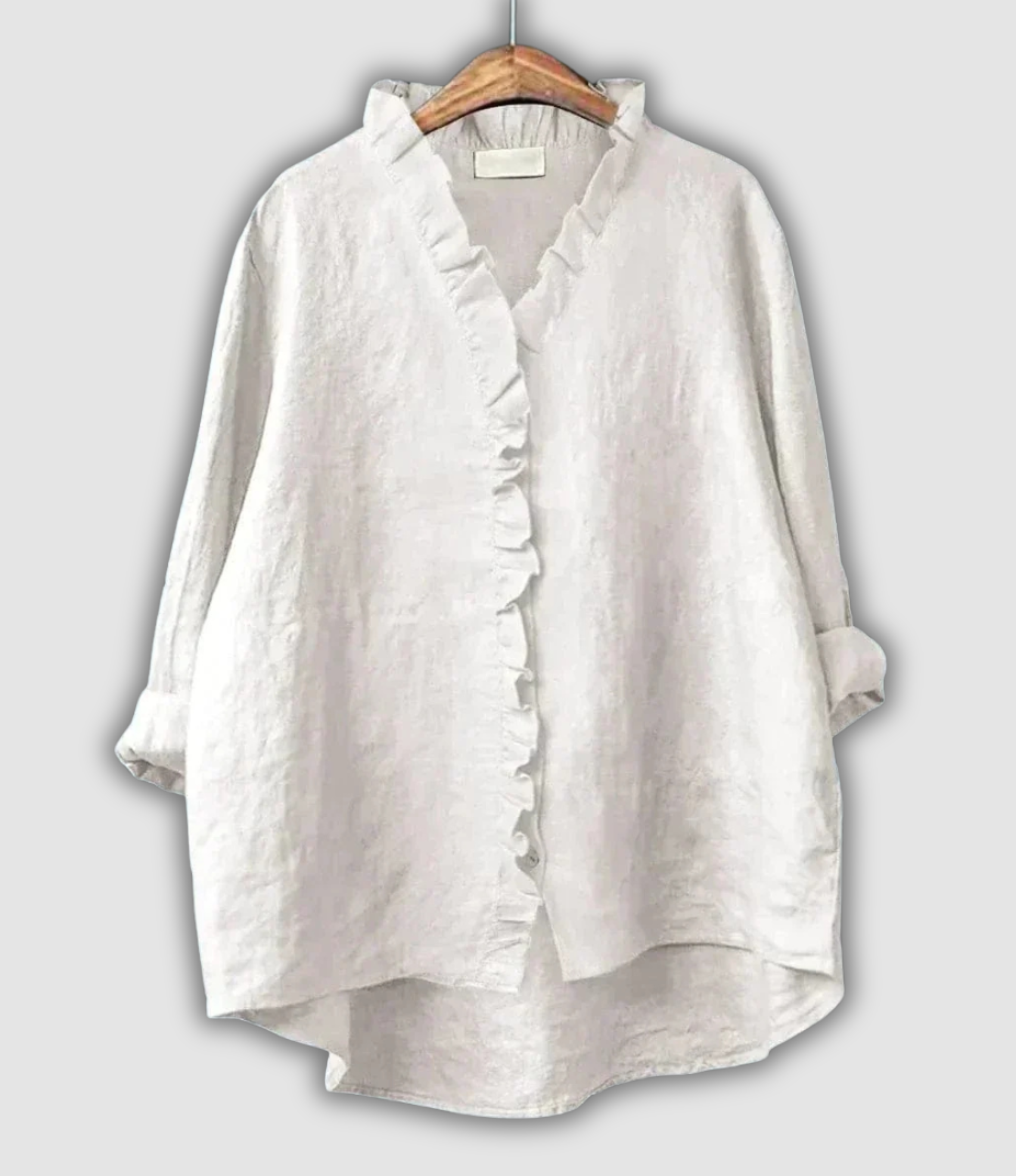 Linen Blouse in Brown Serenity