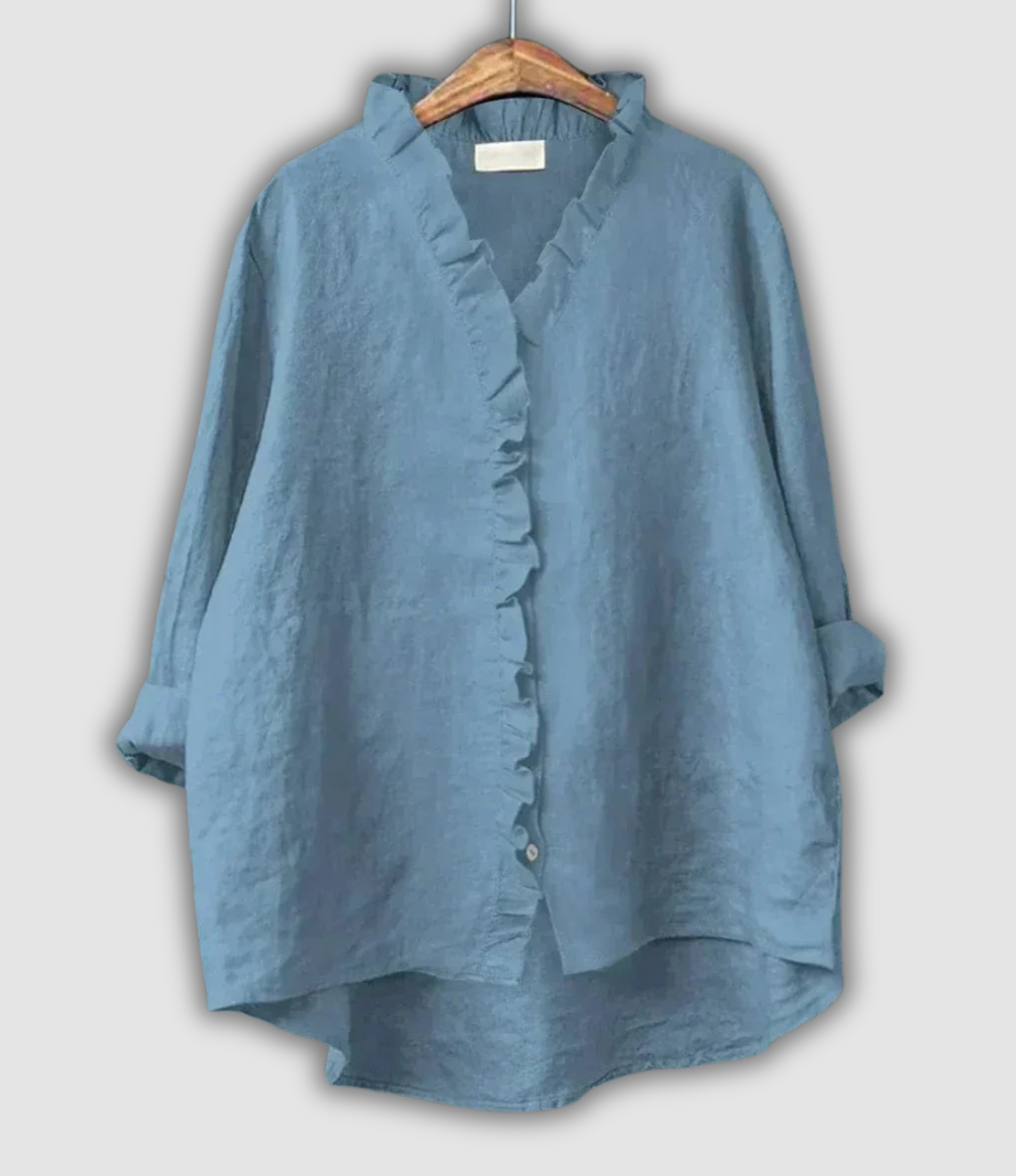 Linen Blouse in Brown Serenity