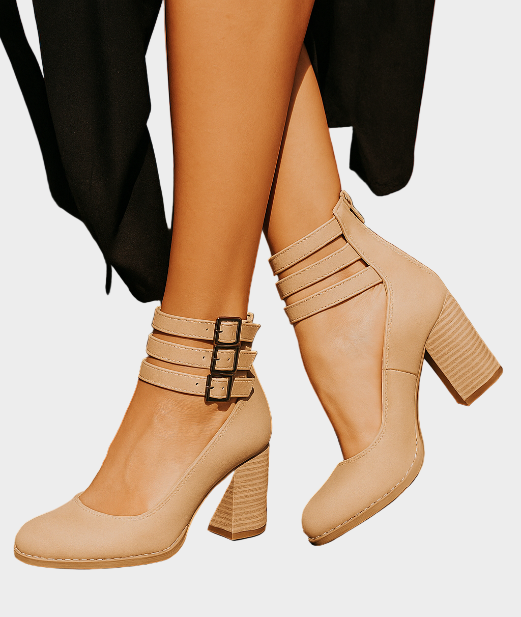 Strappy Heels with Chunky Heel