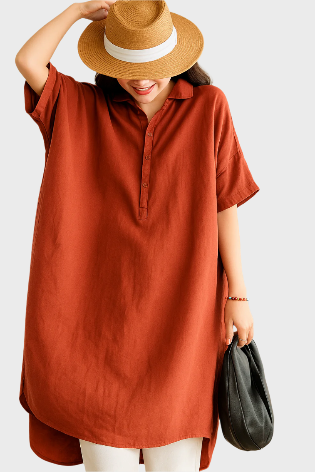 Relaxed Linen Shirt Dress