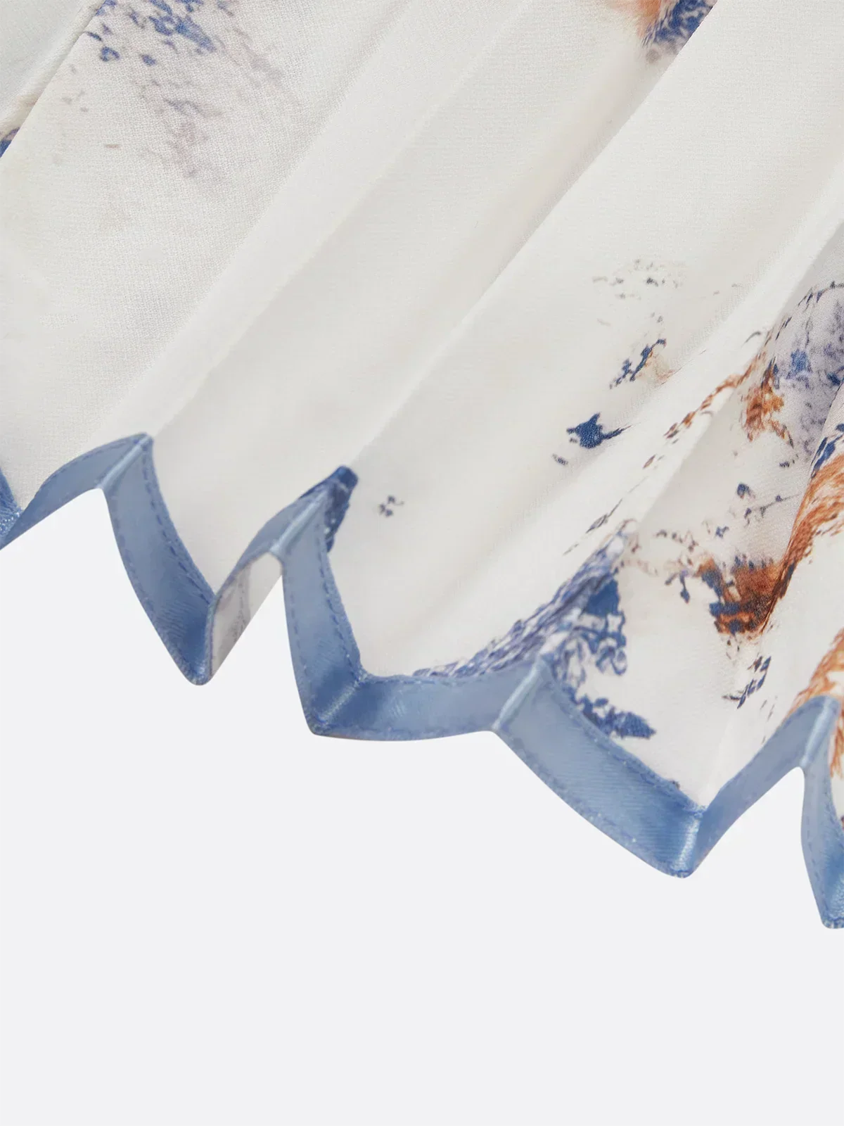 Long Dress with Puff Sleeves and V-Neck