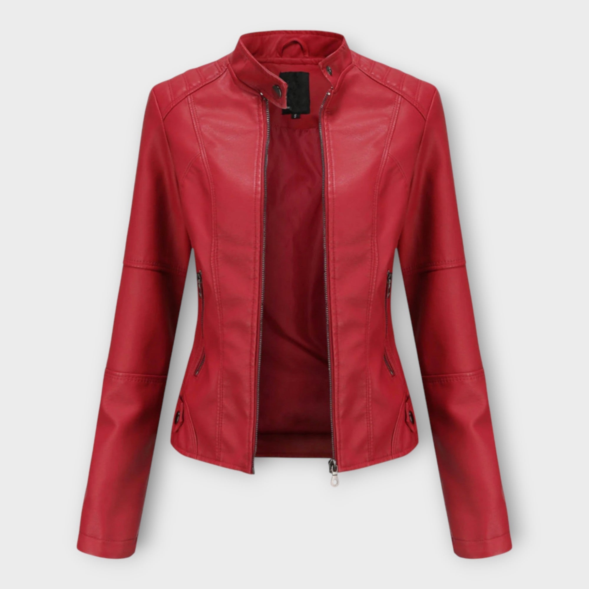 Stylish Leather Jacket with Modern Cut and Timeless Aesthetic