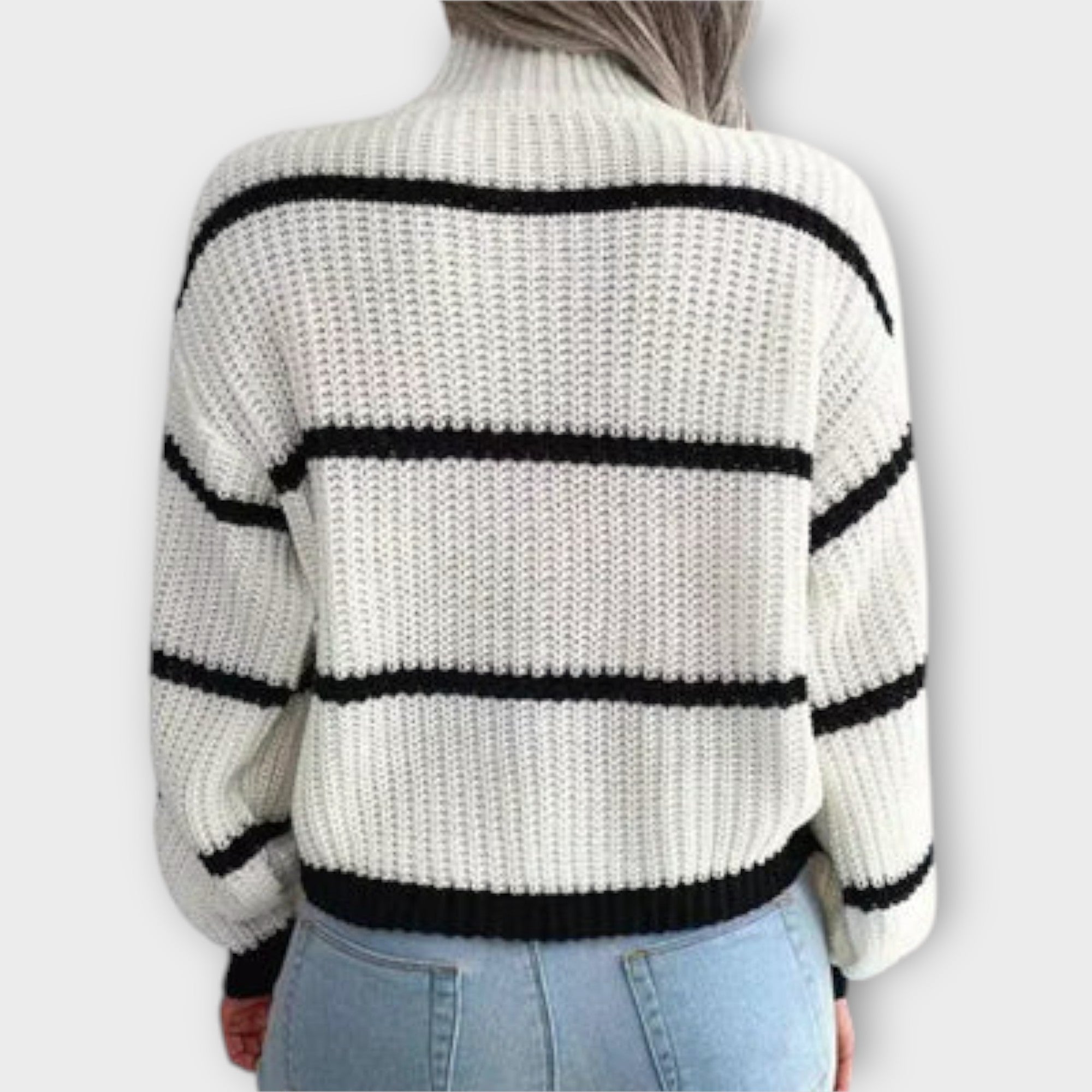 Chavala - Roll Neck Striped Sweater
